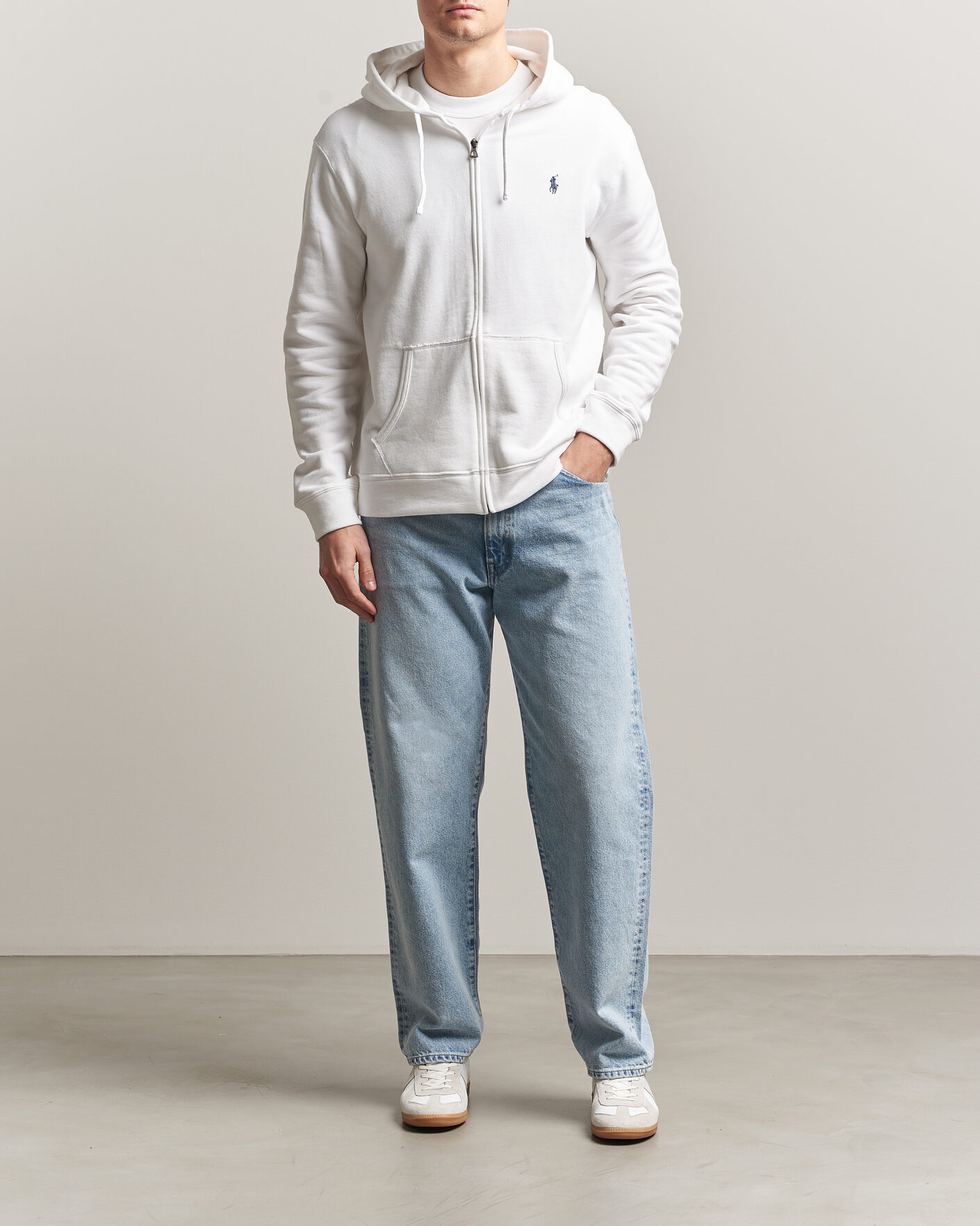 Herr | Tröjor | Polo Ralph Lauren | Island Terry Full Zip Hoodie White