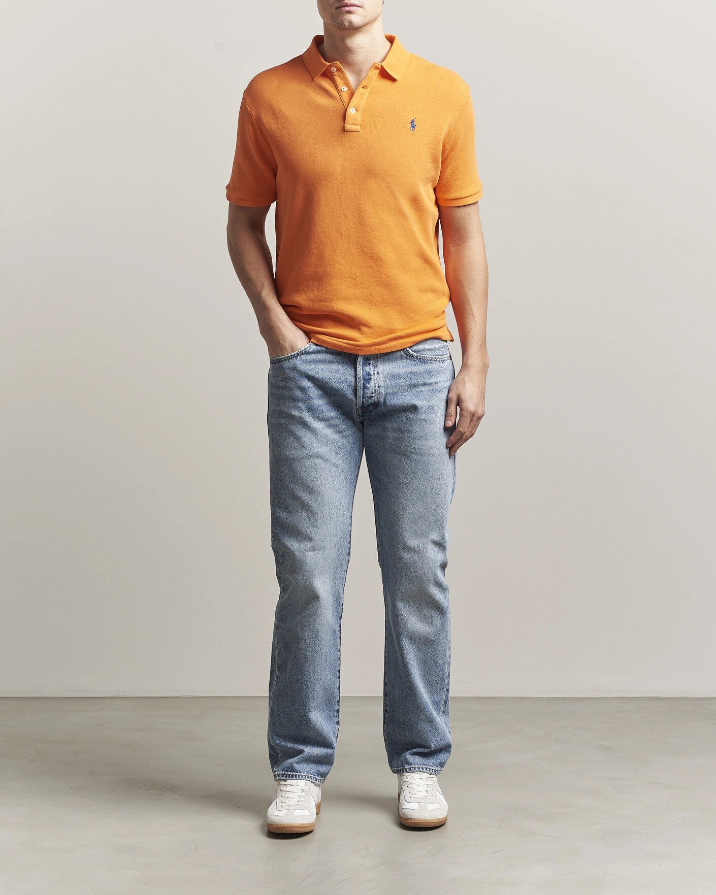 Herr | Pikéer | Polo Ralph Lauren | Island Terry Polo Resort Orange