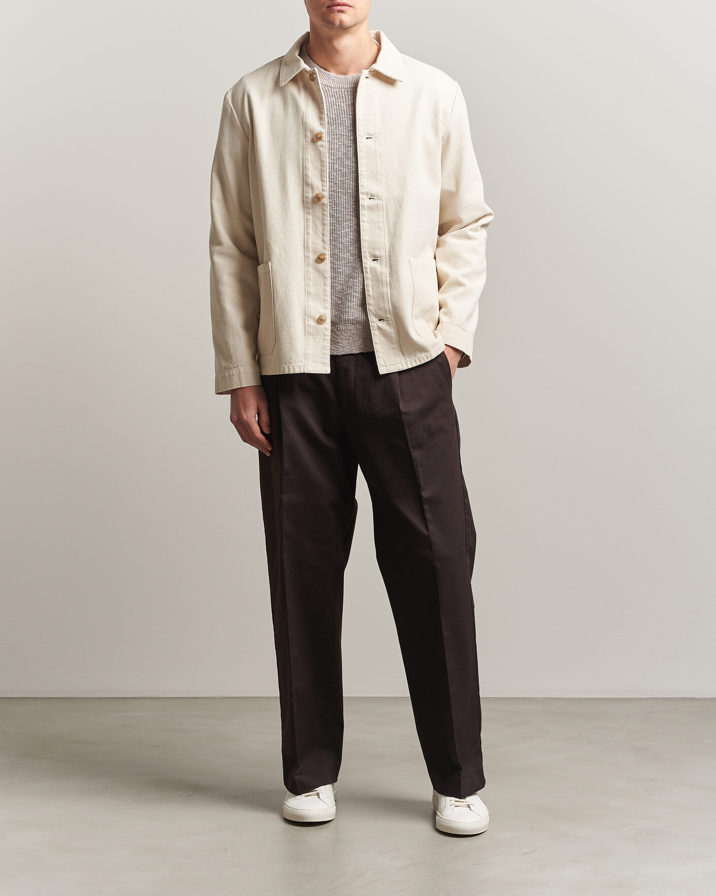 Herr | Skjortor | A.P.C. | Kerlouan Denim Overshirt Ecru