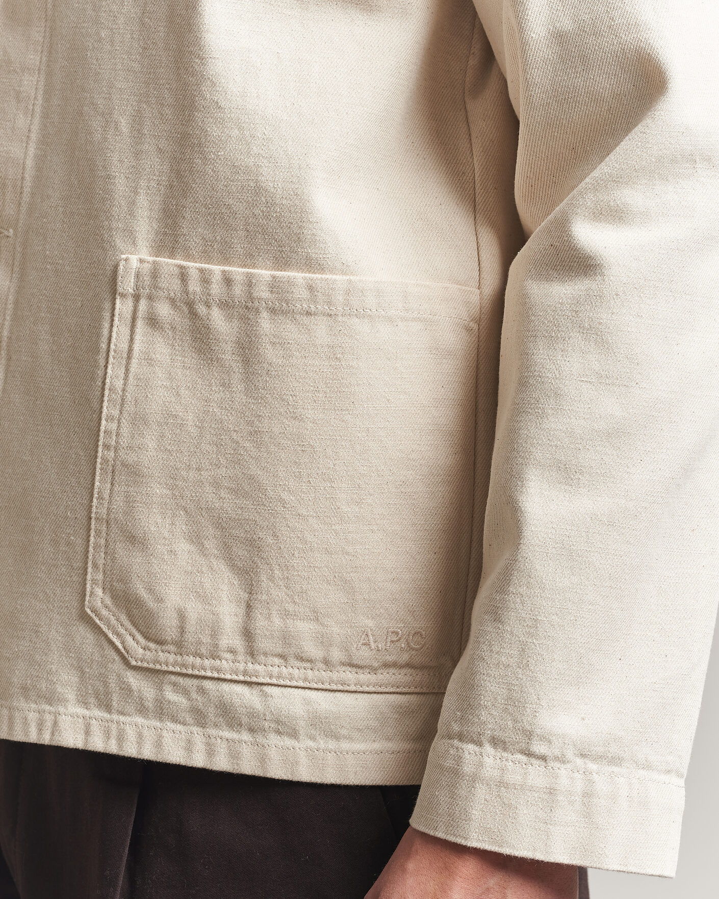 Herr | Skjortor | A.P.C. | Kerlouan Denim Overshirt Ecru