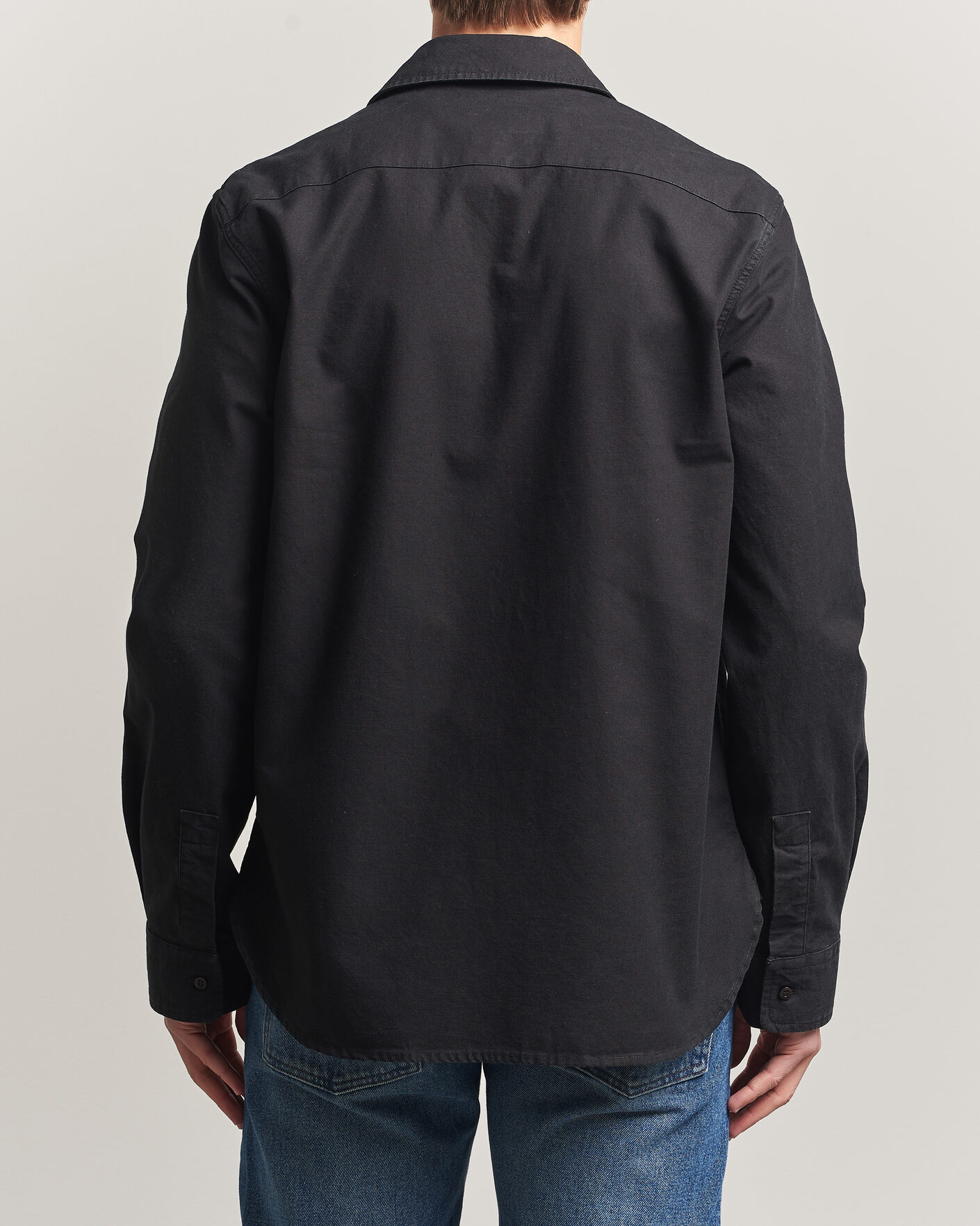 Herr | Skjortor | A.P.C. | Safari Cotton/Linen Overshirt Faded Black