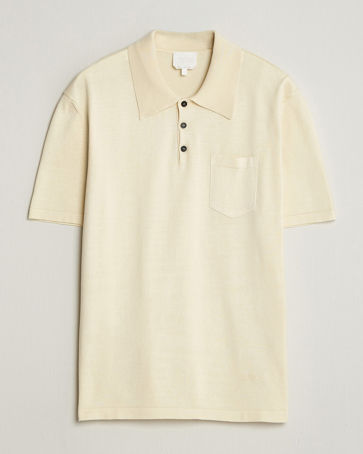Herr | Pikéer | A.P.C. | Colin Knitted Polo Ecru