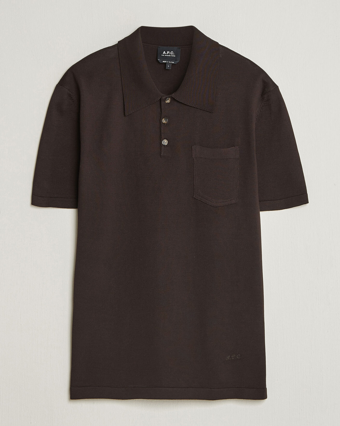 Herr | Pikéer | A.P.C. | Colin Knitted Polo Brown
