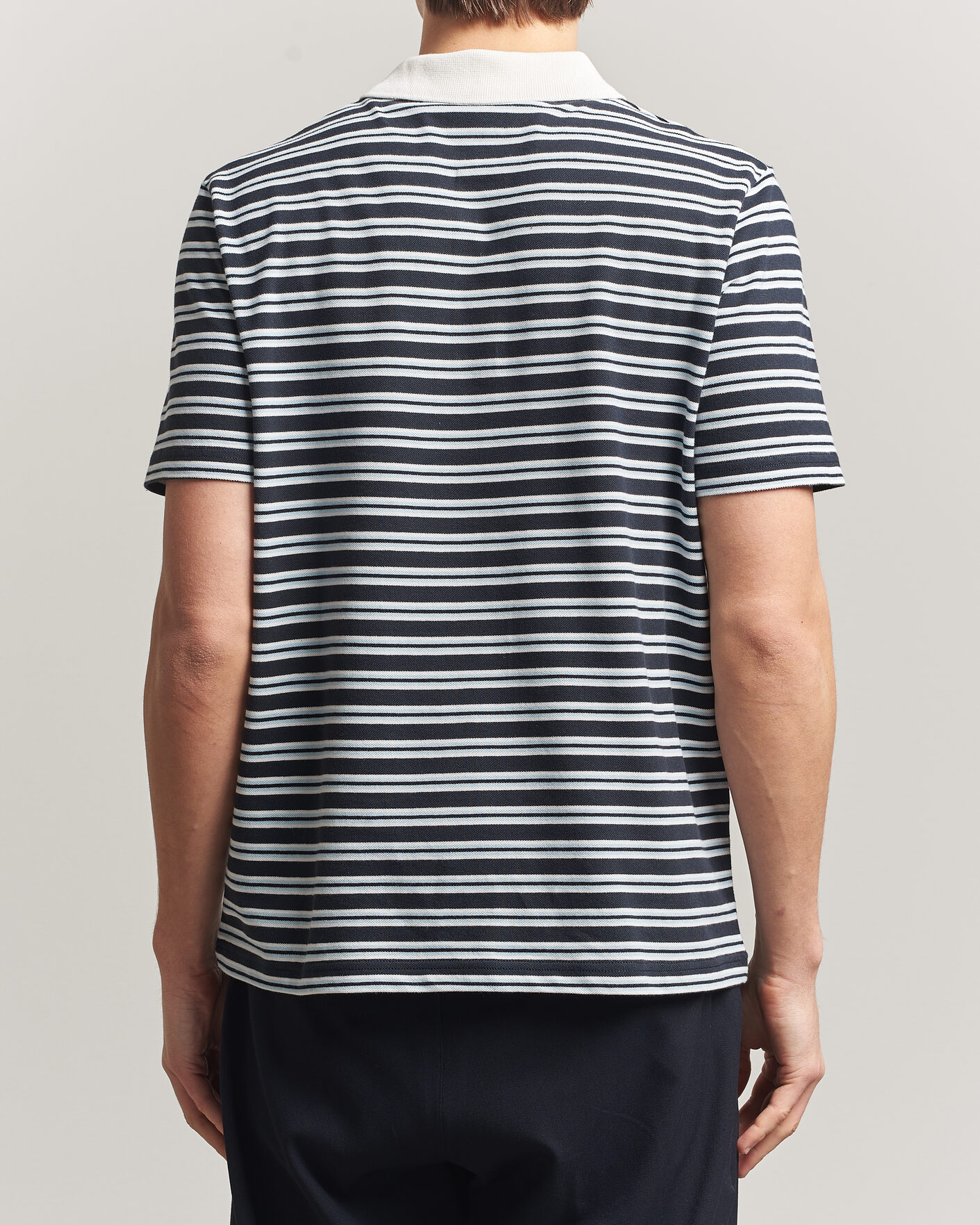 Herr | Pikéer | A.P.C. | Oscar Striped Polo Dark Navy