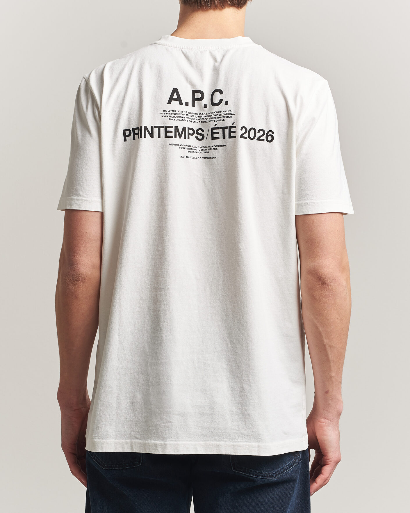 Herr | T-Shirts | A.P.C. | Printed Crew Neck T-Shirt Off White