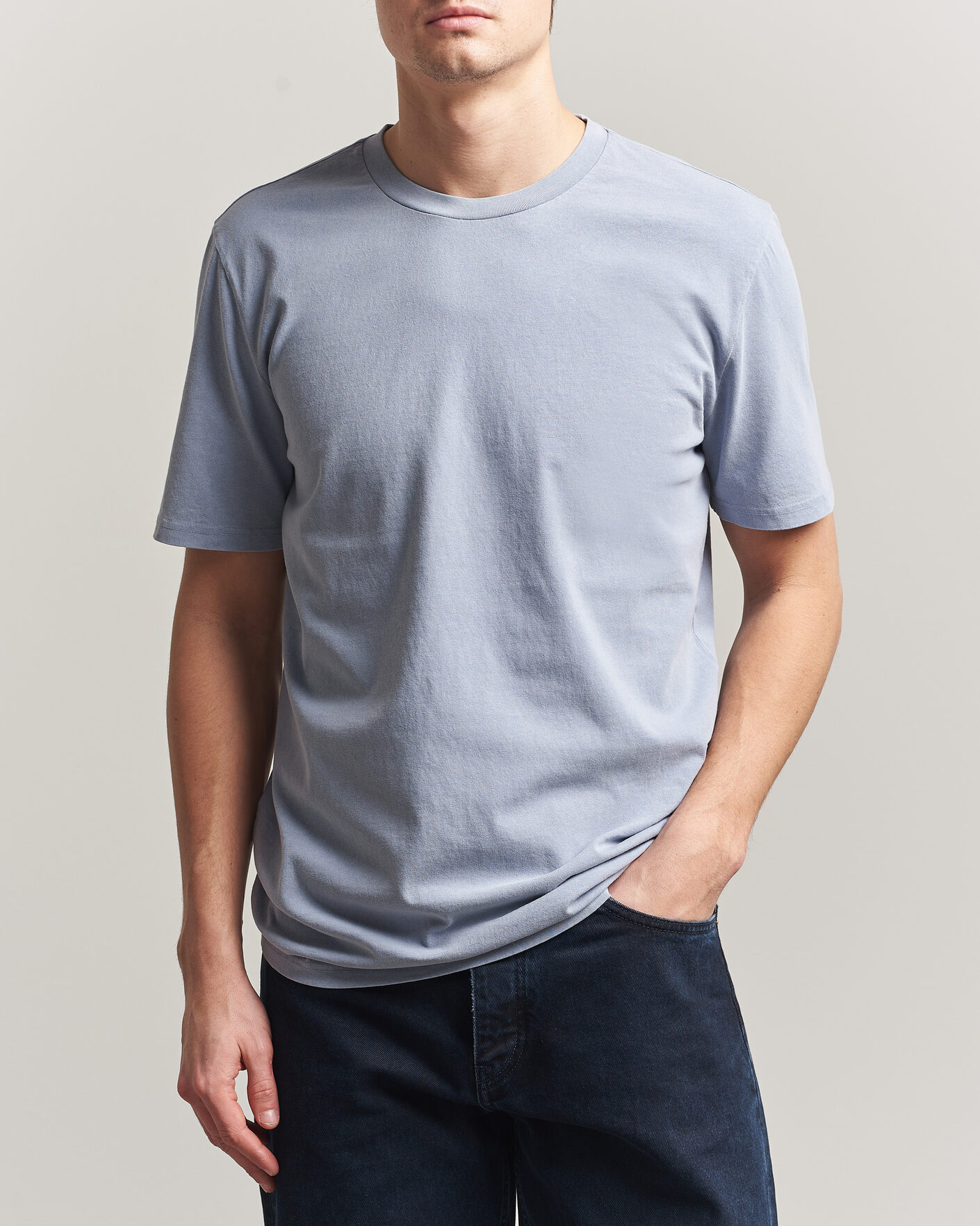 Herr | T-Shirts | A.P.C. | Printed Crew Neck T-Shirt Light Blue