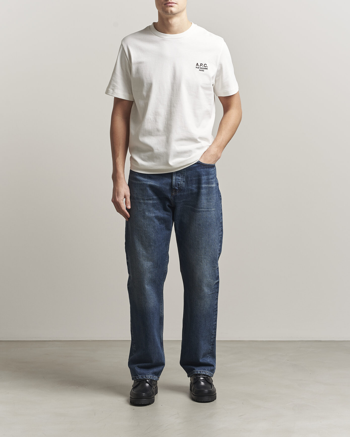 Herr | T-Shirts | A.P.C. | Rue Madame T-Shirt Off White
