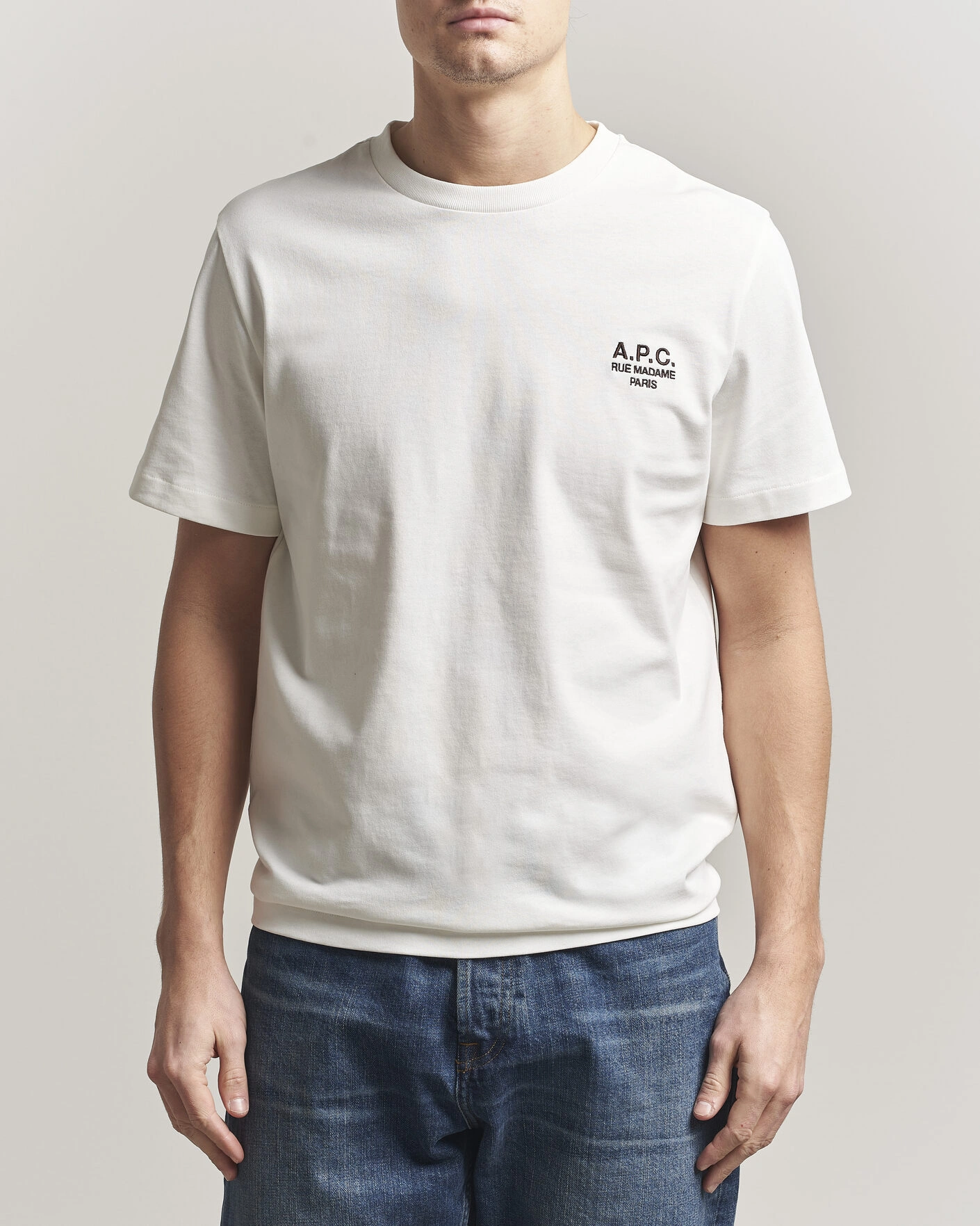 Herr | T-Shirts | A.P.C. | Rue Madame T-Shirt Off White