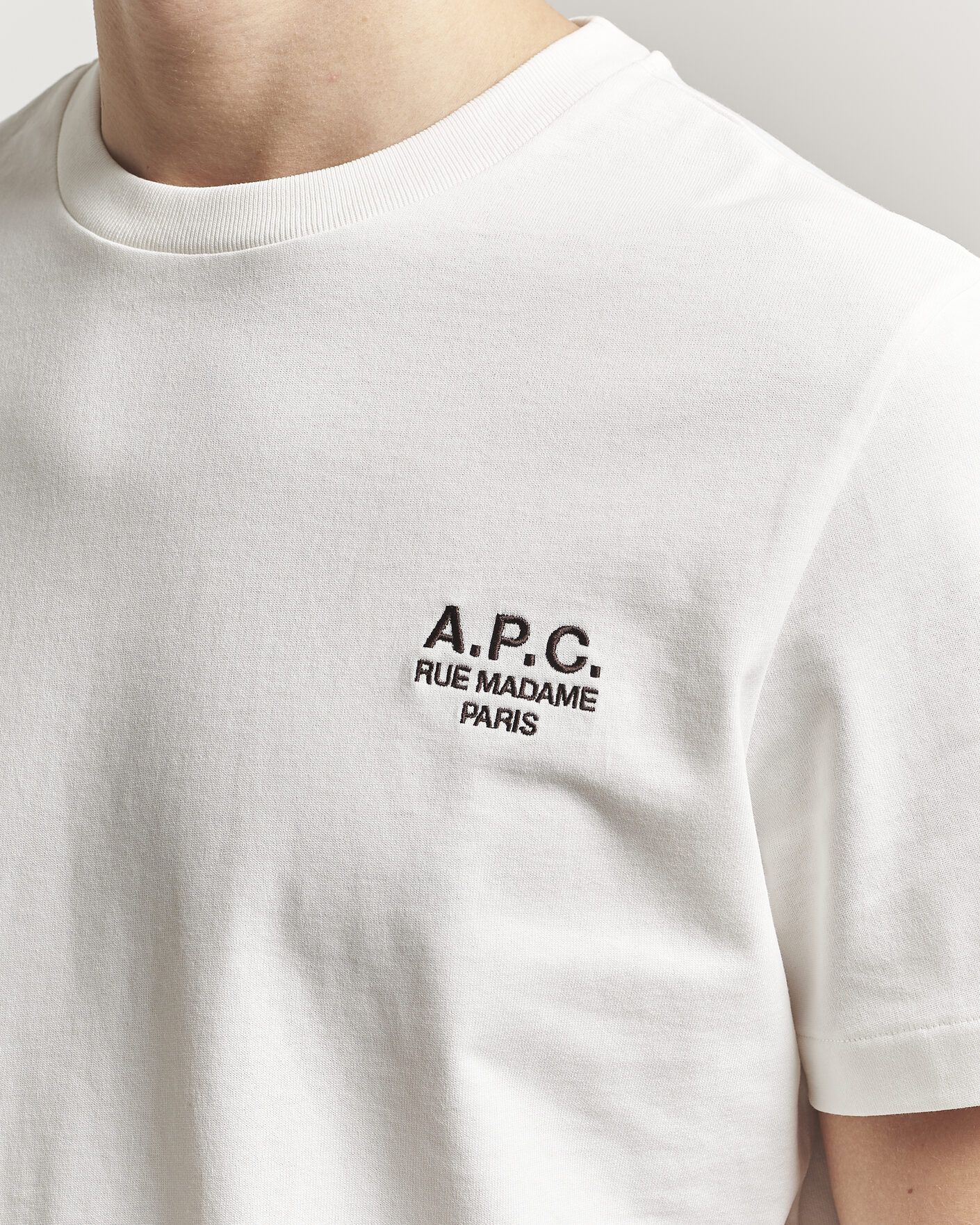 Herr | T-Shirts | A.P.C. | Rue Madame T-Shirt Off White