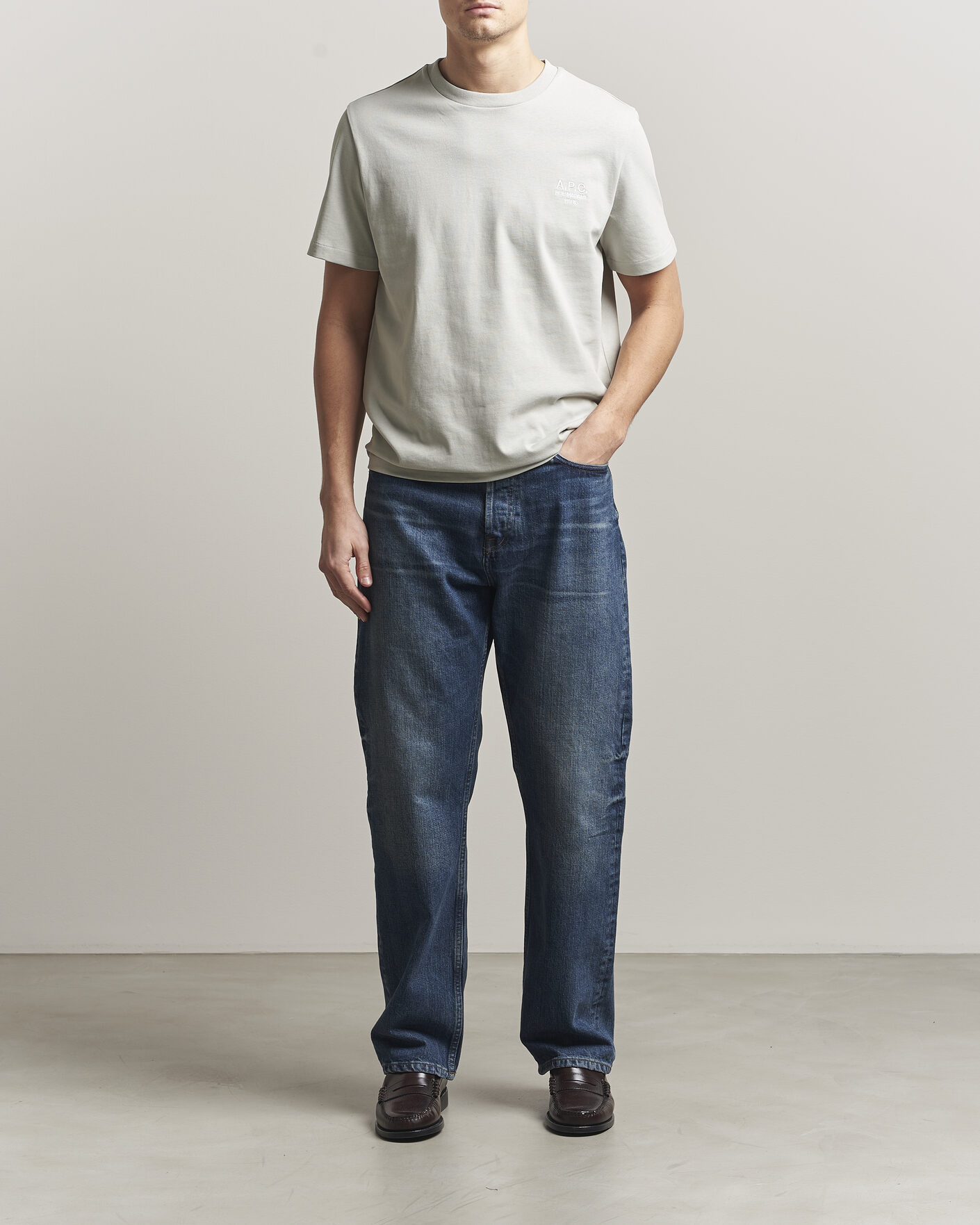 Herr | T-Shirts | A.P.C. | Rue Madame T-Shirt Light Green