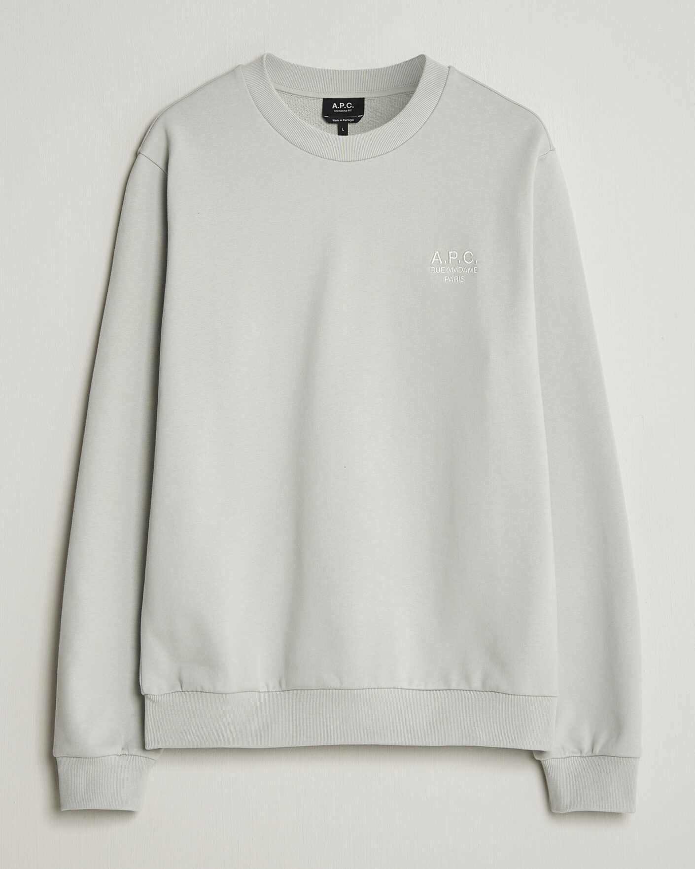 Herr | Tröjor | A.P.C. | Rue Madame Sweatshirt Light Green