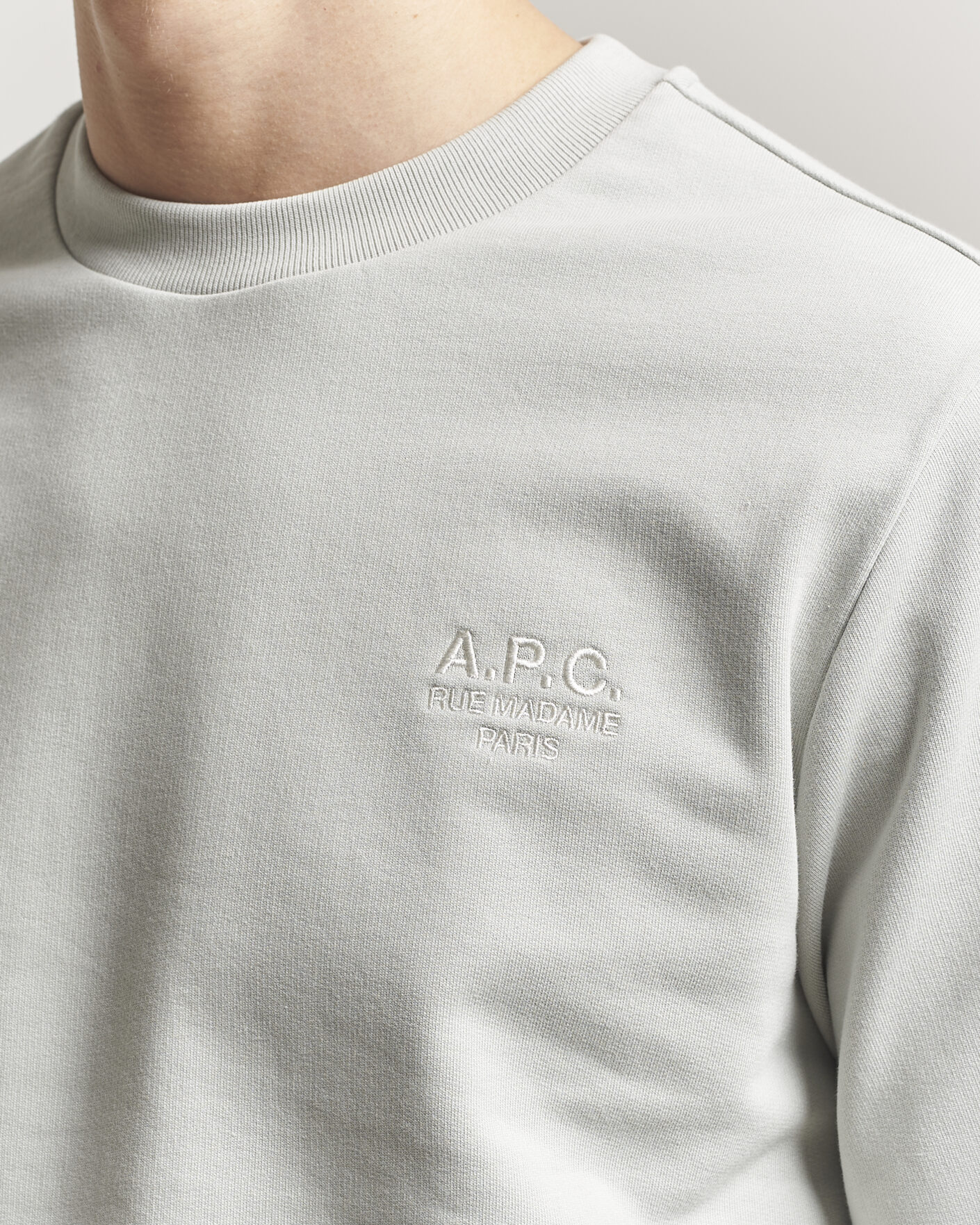 Herr | Tröjor | A.P.C. | Rue Madame Sweatshirt Light Green