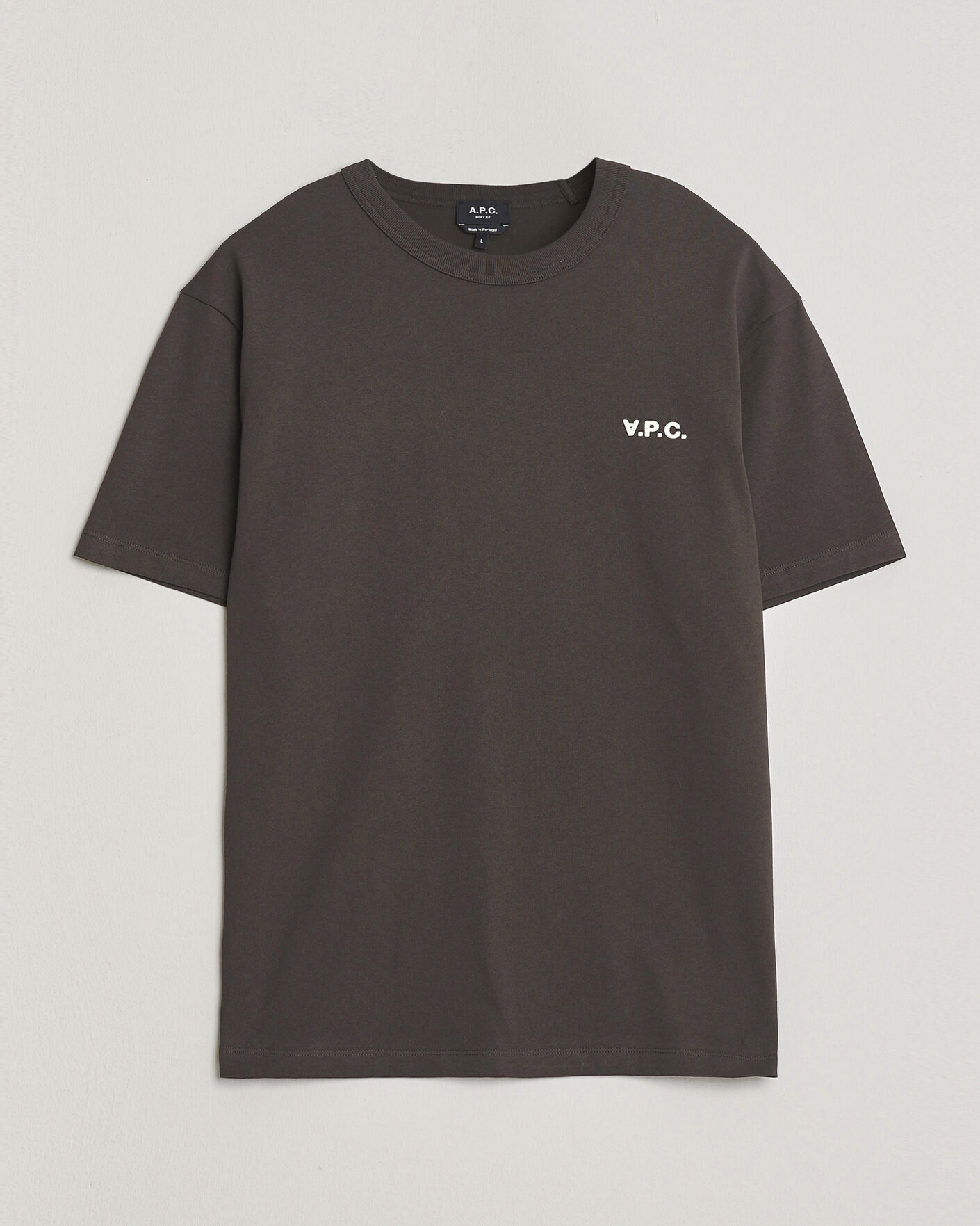 Herr | T-Shirts | A.P.C. | Boxy Fit Petit VPC T-Shirt Ecru Brown