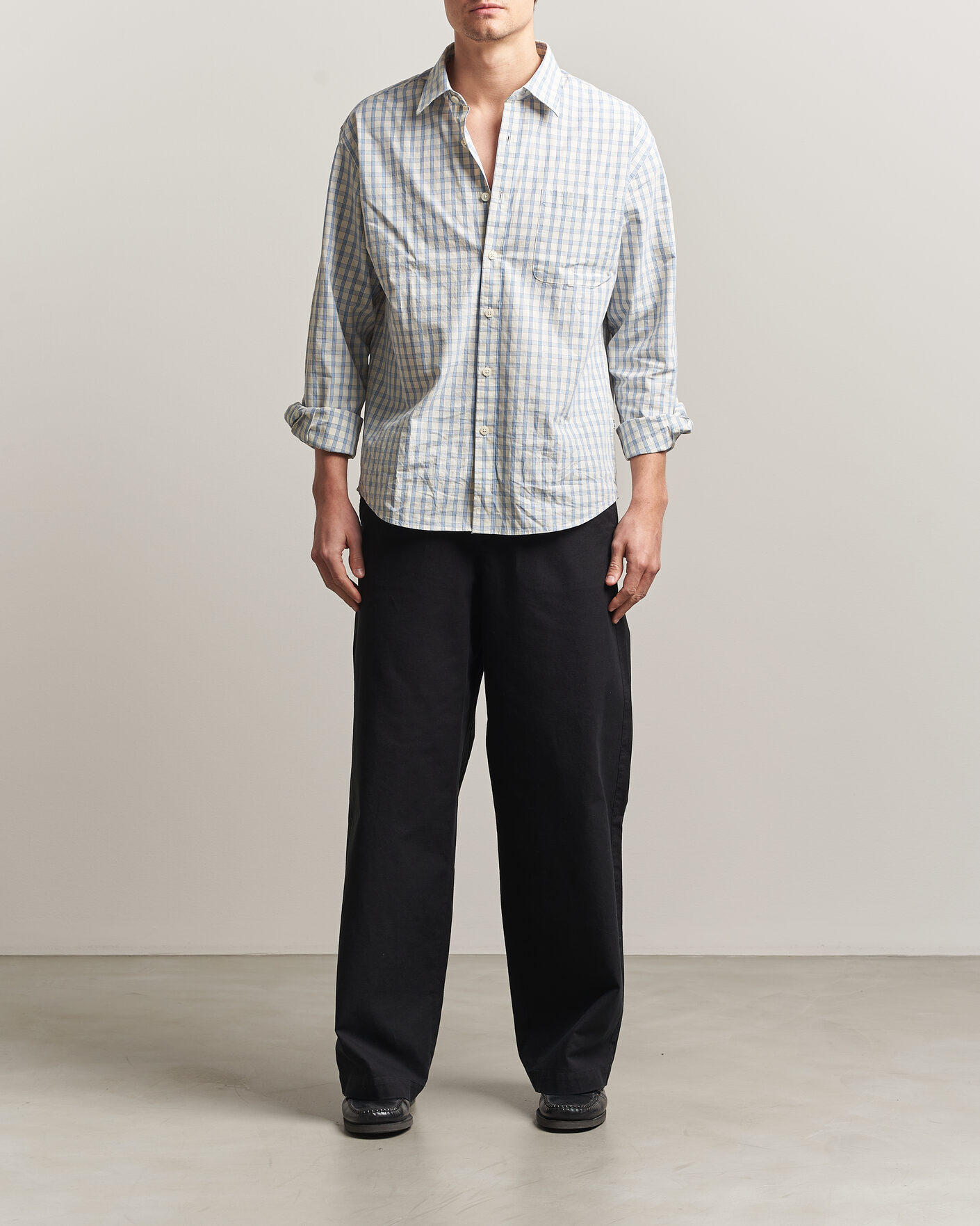 Herr | Byxor | A.P.C. | Lou Cotton/Linen Drawstring Trousers Faded Black