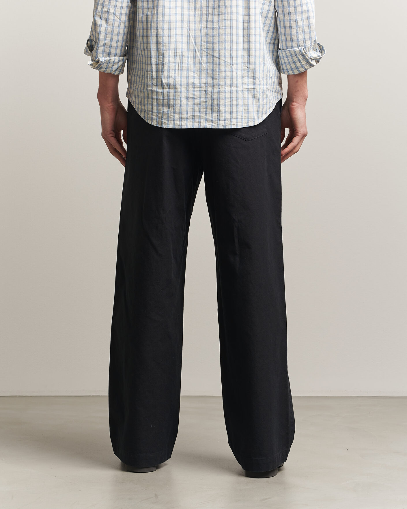 Herr | Byxor | A.P.C. | Lou Cotton/Linen Drawstring Trousers Faded Black