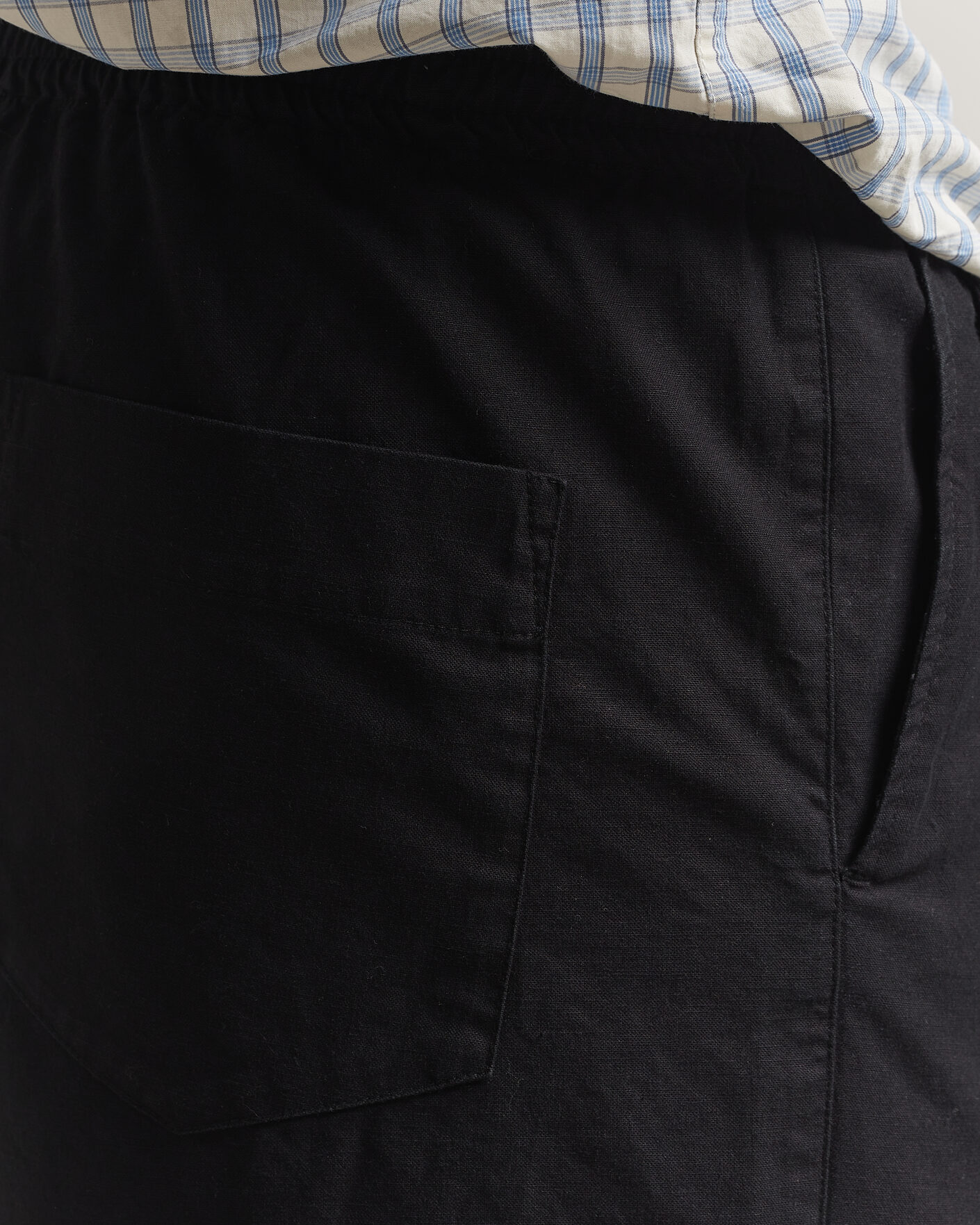 Herr | Byxor | A.P.C. | Lou Cotton/Linen Drawstring Trousers Faded Black