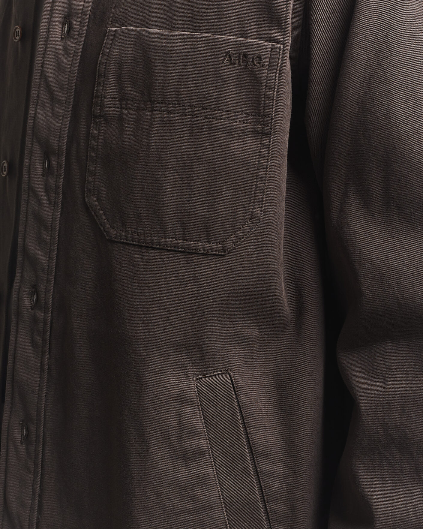 Herr | Skjortor | A.P.C. | Noah Cotton Overshirt Dark Brown