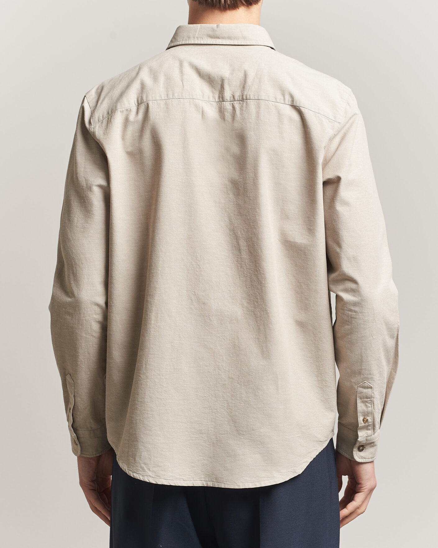 Herr | Skjortor | A.P.C. | Harris Cotton/Linen Shirt Sage Green