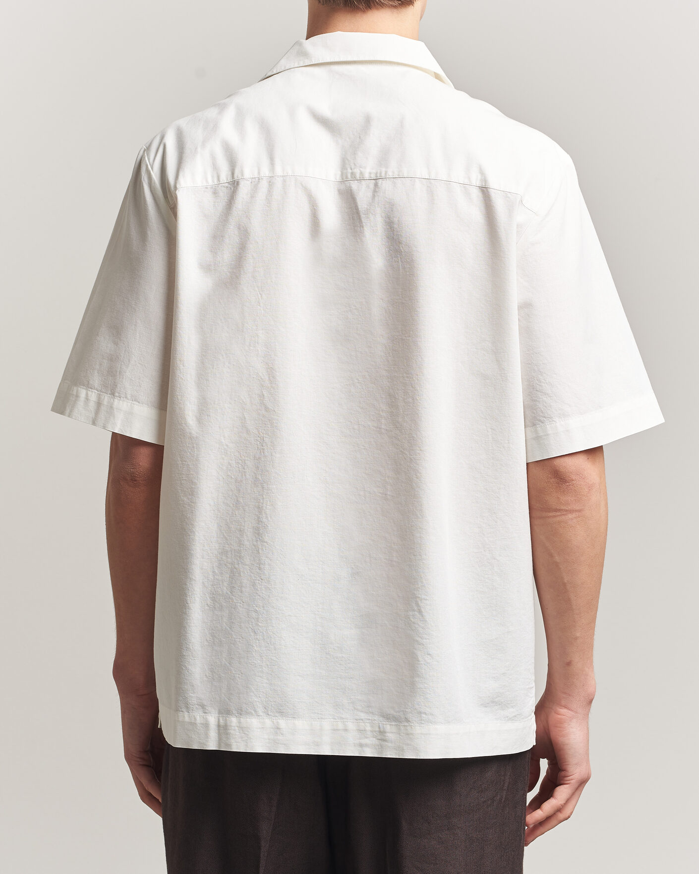 Herr | Skjortor | A.P.C. | Jude Cotton/Linen Short Sleeve Shirt White