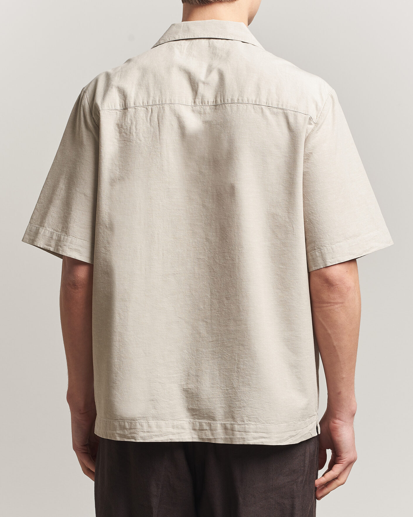 Herr | Skjortor | A.P.C. | Jude Cotton/Linen Short Sleeve Shirt Sage Green