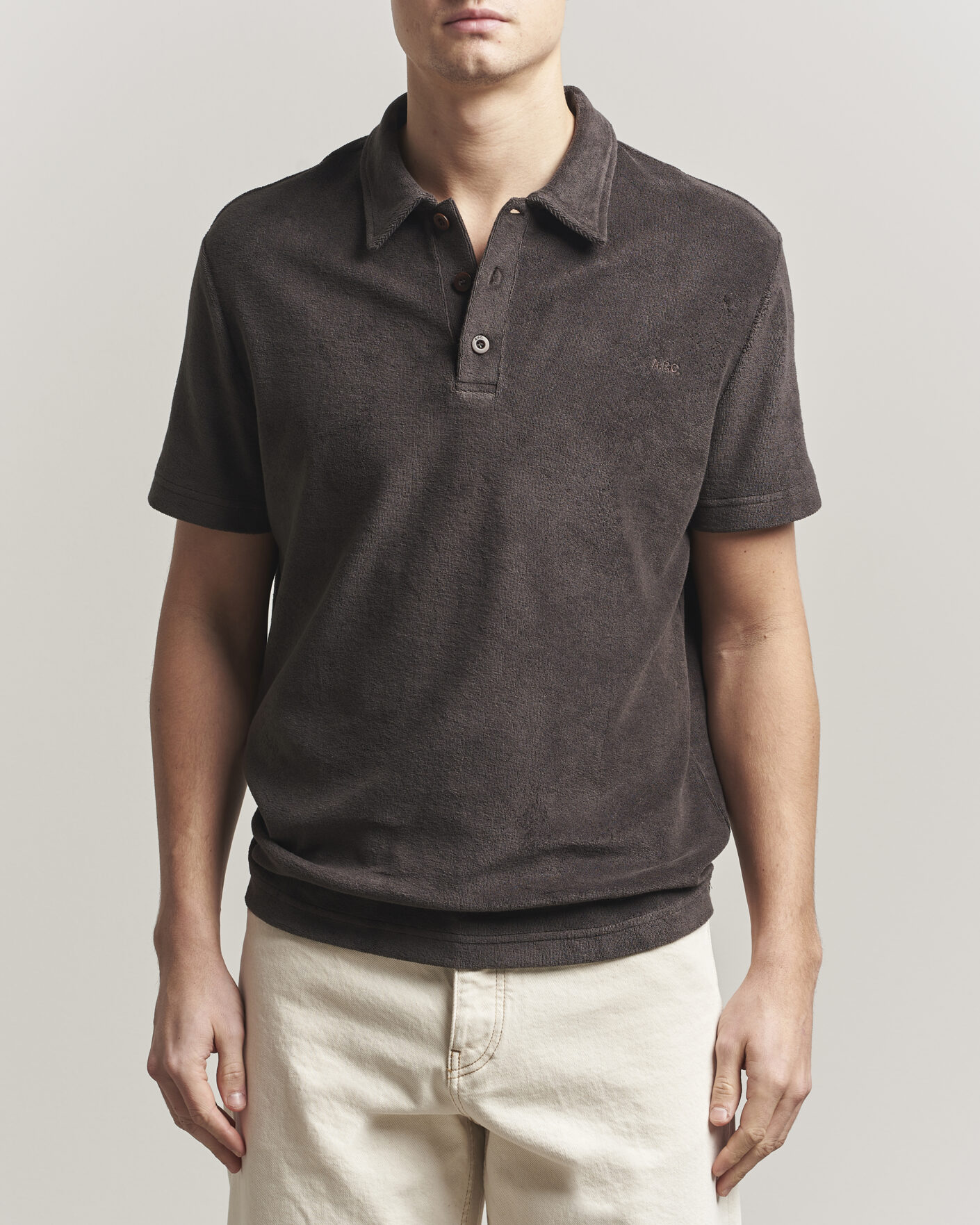Herr | Pikéer | A.P.C. | Julian Cotton Knitted Polo Brown