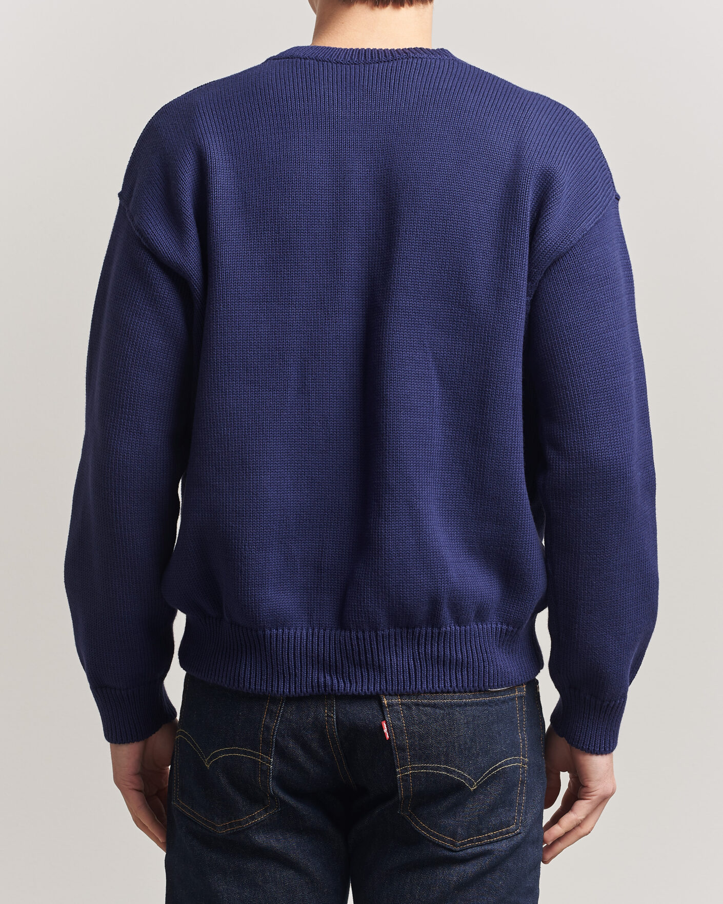 Herr | Tröjor | A.P.C. | Leo Cotton Knitted Sweater Dark Blue