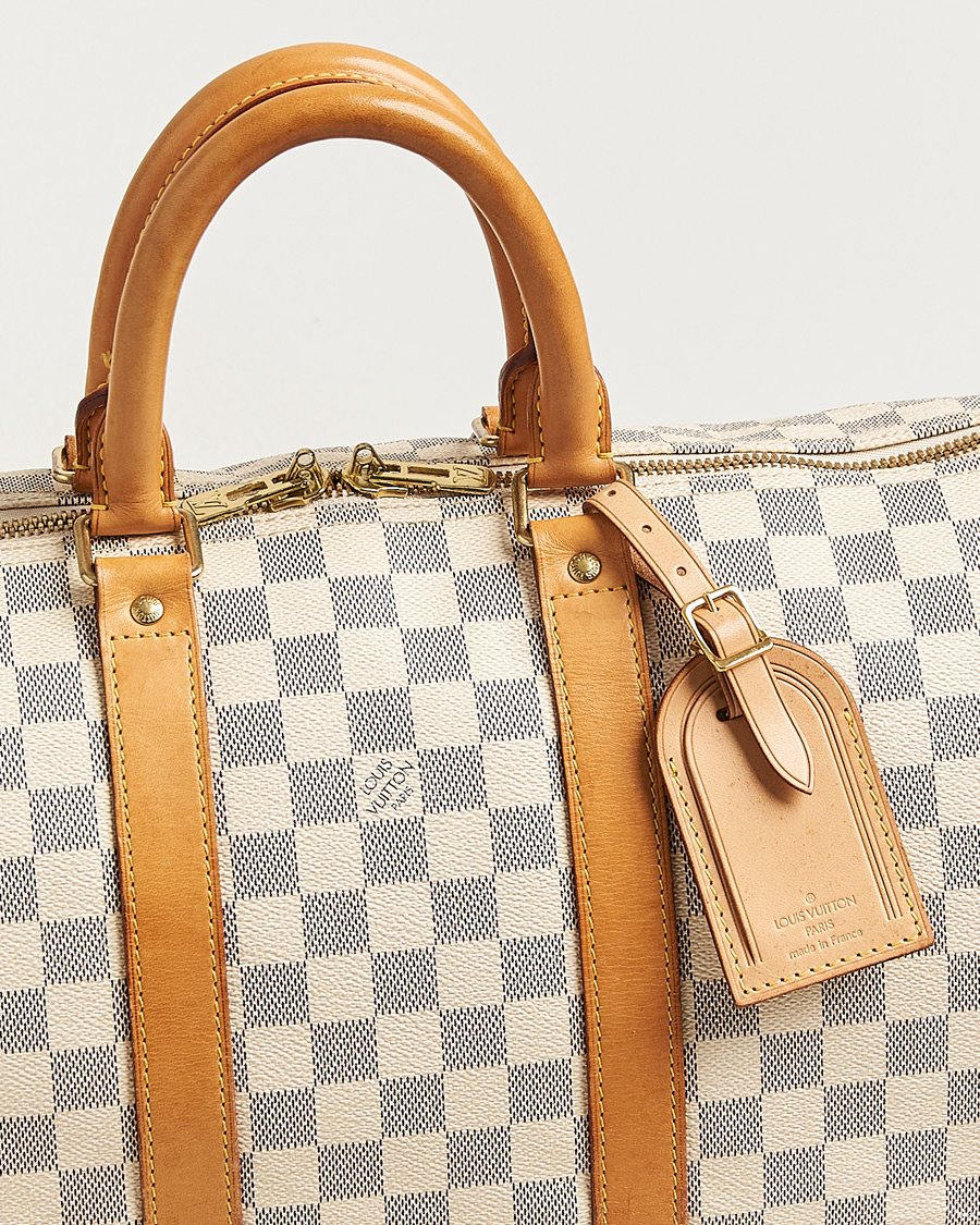 Herr | Pre-Owned & Vintage Bags | Louis Vuitton Pre-Owned | Keepall Bandouliére Damier Azur