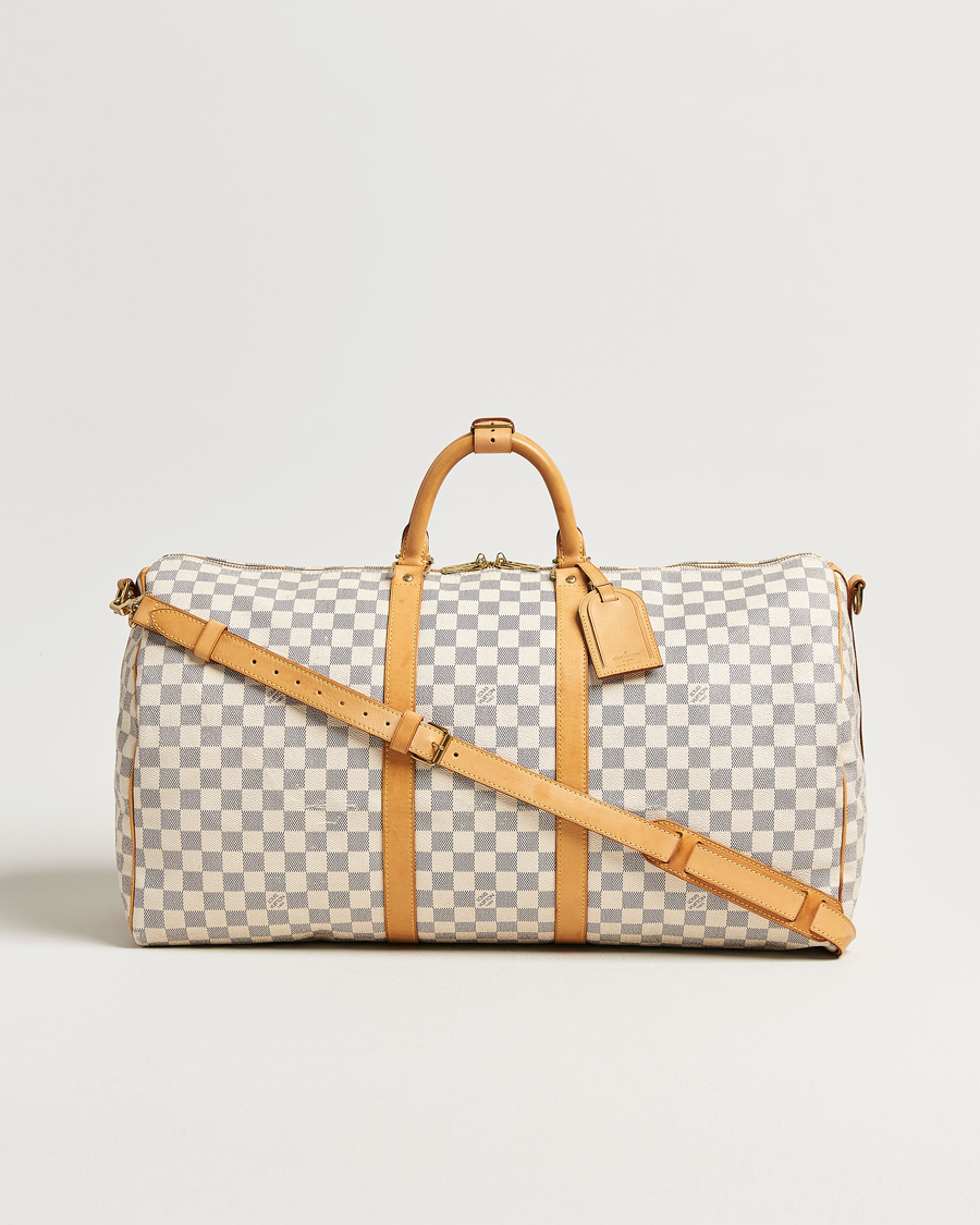 Herr | Pre-Owned & Vintage Bags | Louis Vuitton Pre-Owned | Keepall Bandouliére Damier Azur