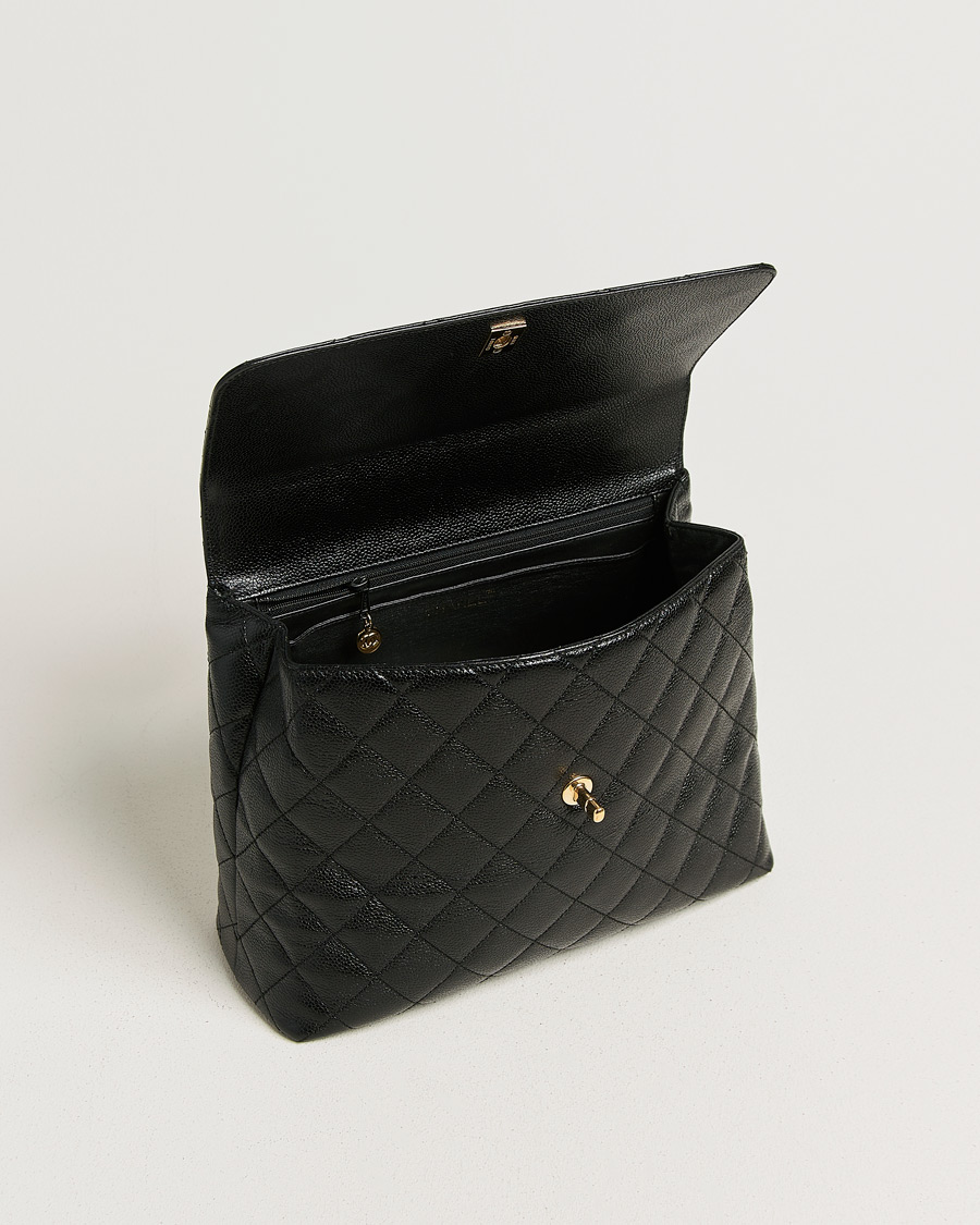 Herr | Pre-Owned & Vintage Bags | Chanel Pre-Owned | Kelly Top Handle Bag Caviar Black