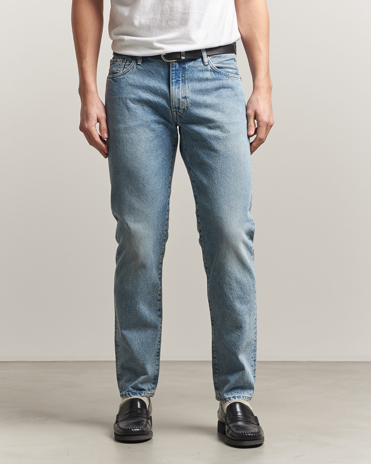 Herr | Byxor | EDWIN | Regular Tapered Jeans Used Light Blue