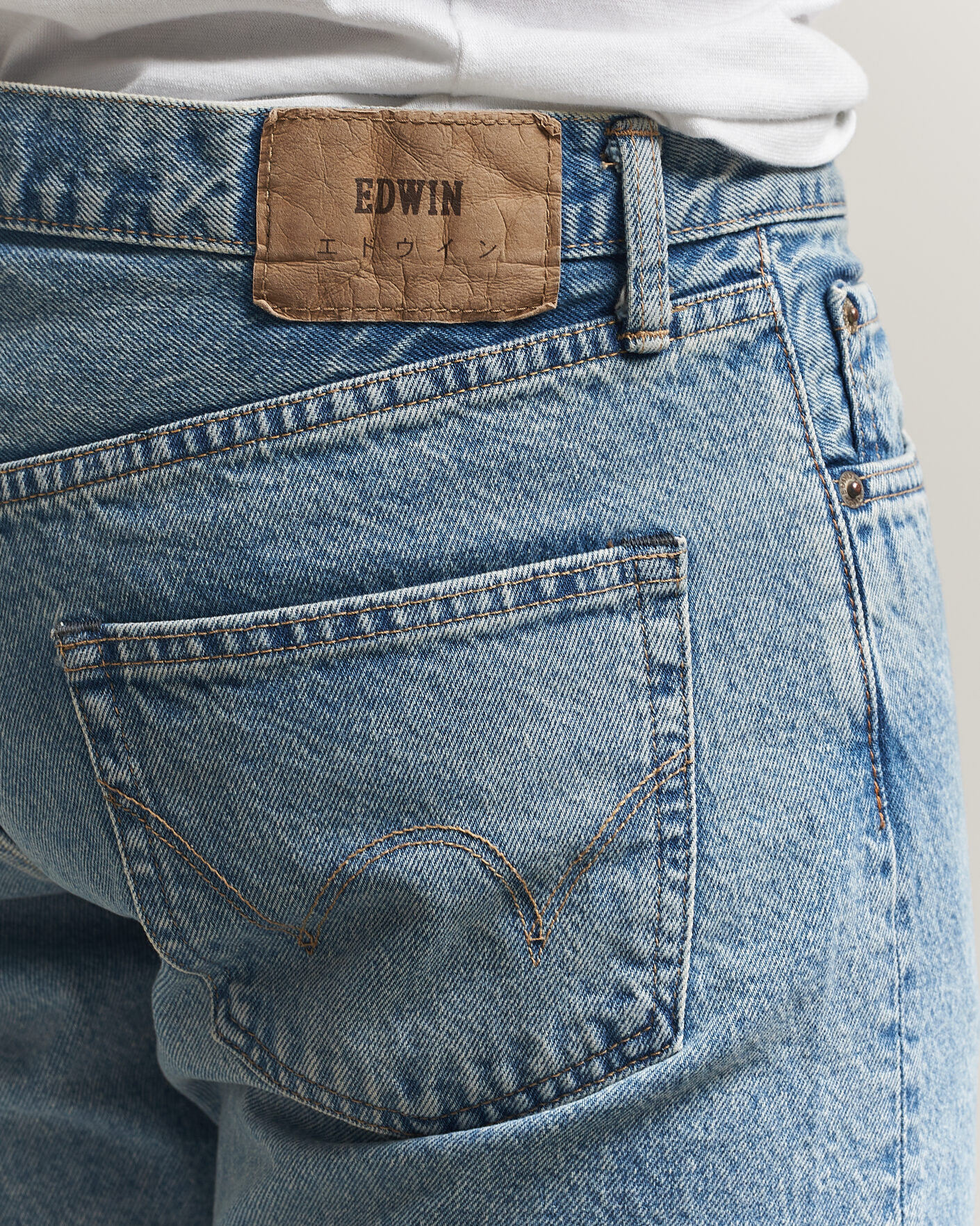 Herr | Byxor | EDWIN | Regular Tapered Jeans Used Light Blue