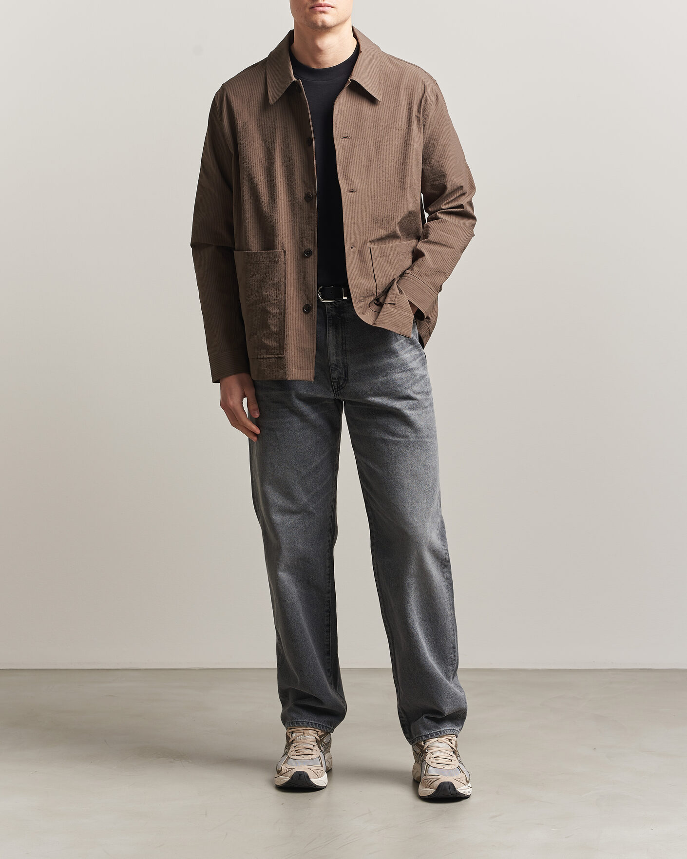 Herr | Skjortor | EDWIN | Loose Straight Jeans Washed Grey