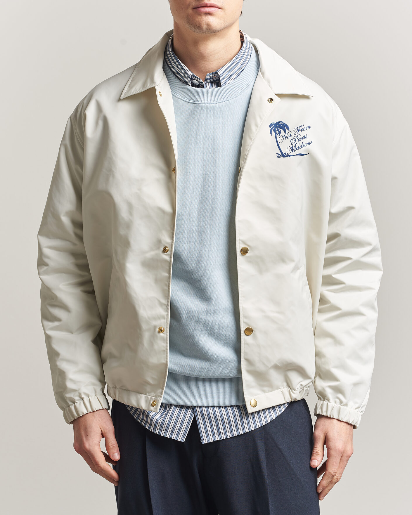 Herr | Jackor | Drôle de Monsieur | Palmier Slogan Coach Jacket Off White