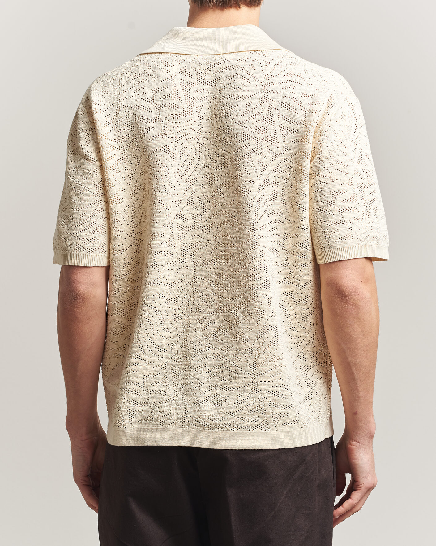Herr | Skjortor | Drôle de Monsieur | Knitted Resort Shirt Off White