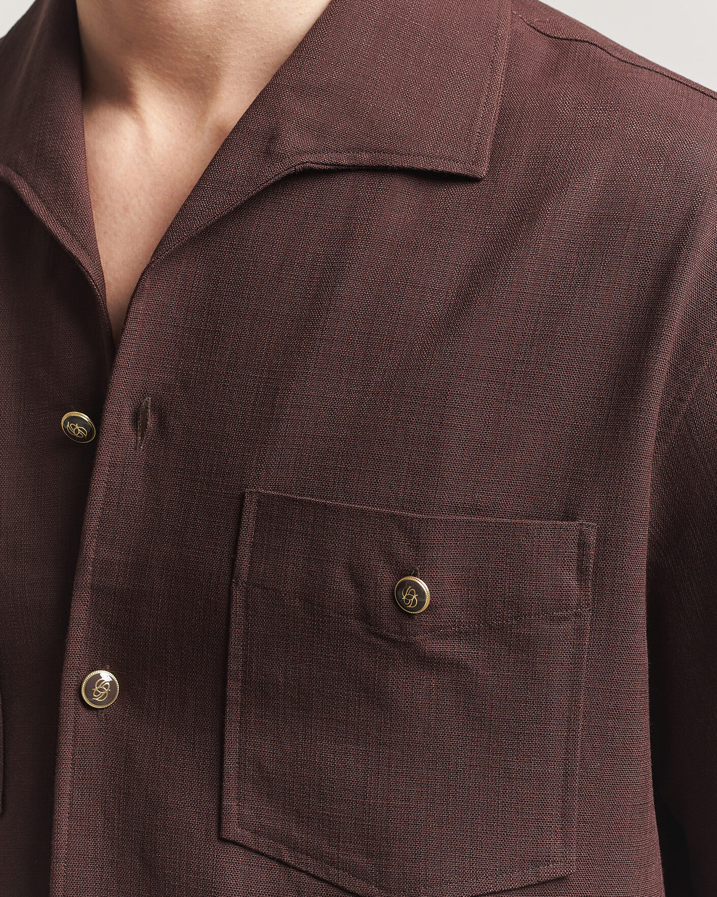 Herr | Skjortor | Drôle de Monsieur | Viscose Resort Shirt Brown
