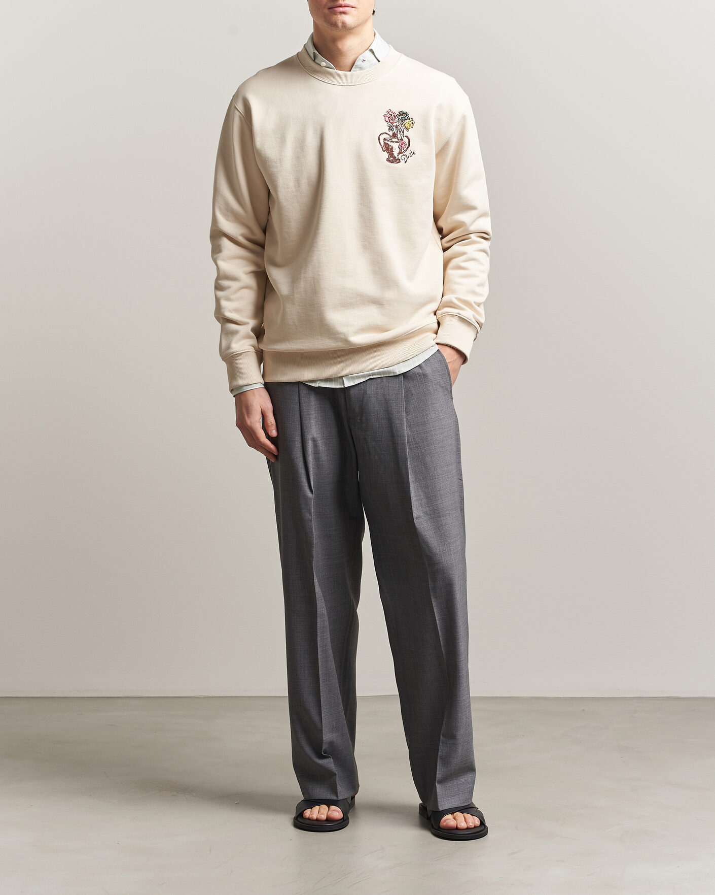 Herr | Tröjor | Drôle de Monsieur | Vase Havana Sweatshirt Sand