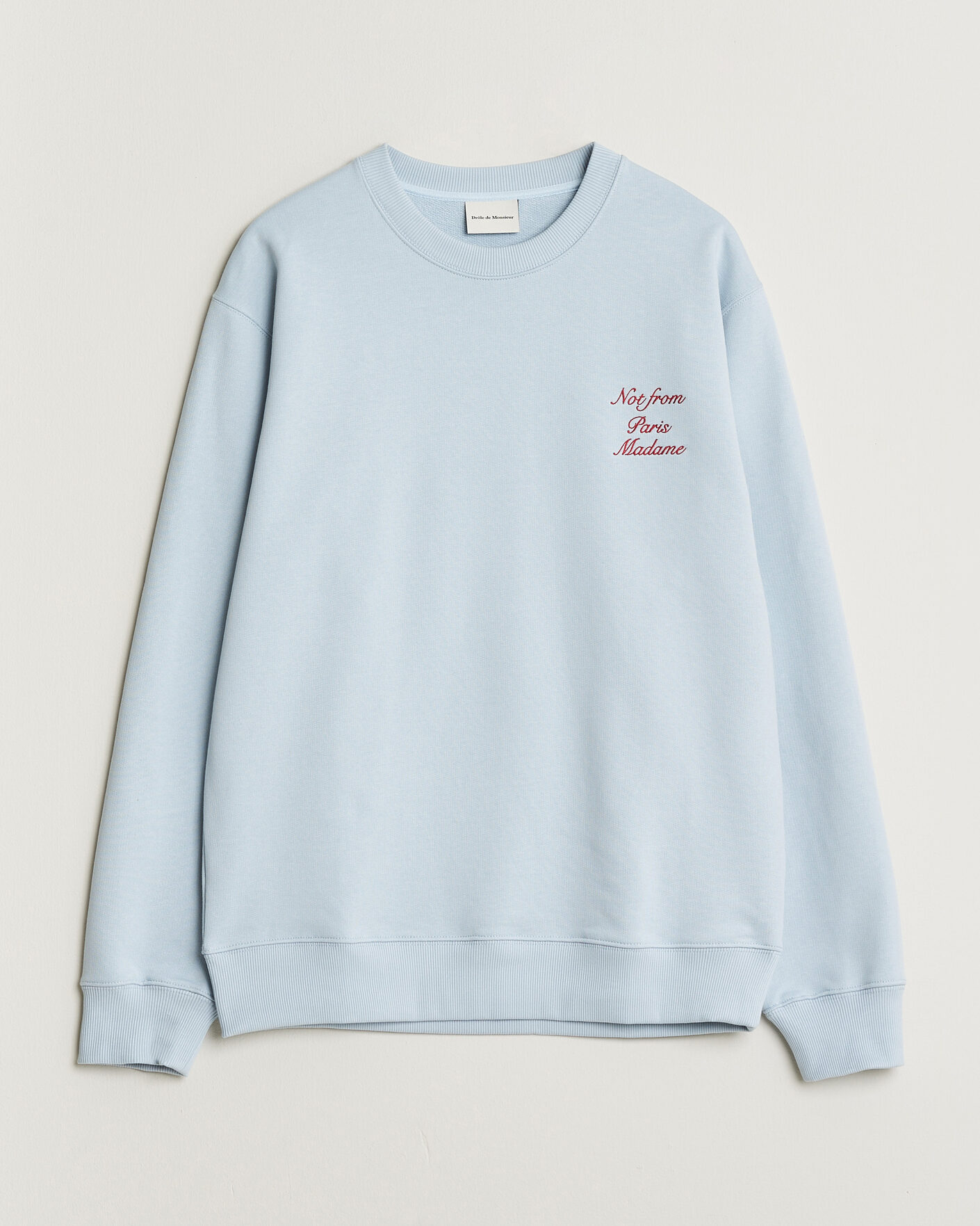 Herr | Tröjor | Drôle de Monsieur | Slogan Cursive Sweatshirt Light Blue