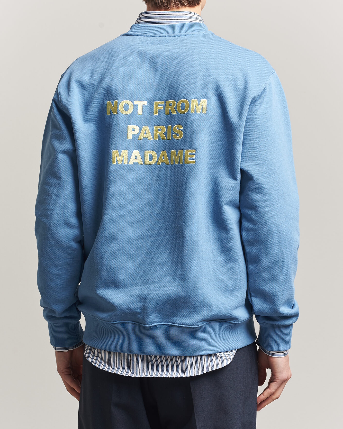 Herr | Tröjor | Drôle de Monsieur | Slogan Sweatshirt Atlantic Blue