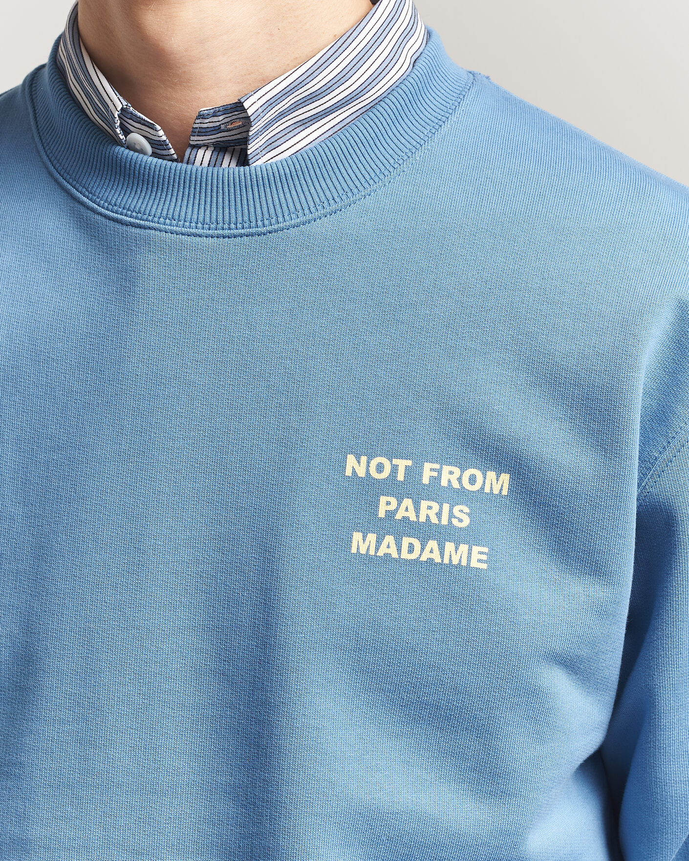 Herr | Tröjor | Drôle de Monsieur | Slogan Sweatshirt Atlantic Blue