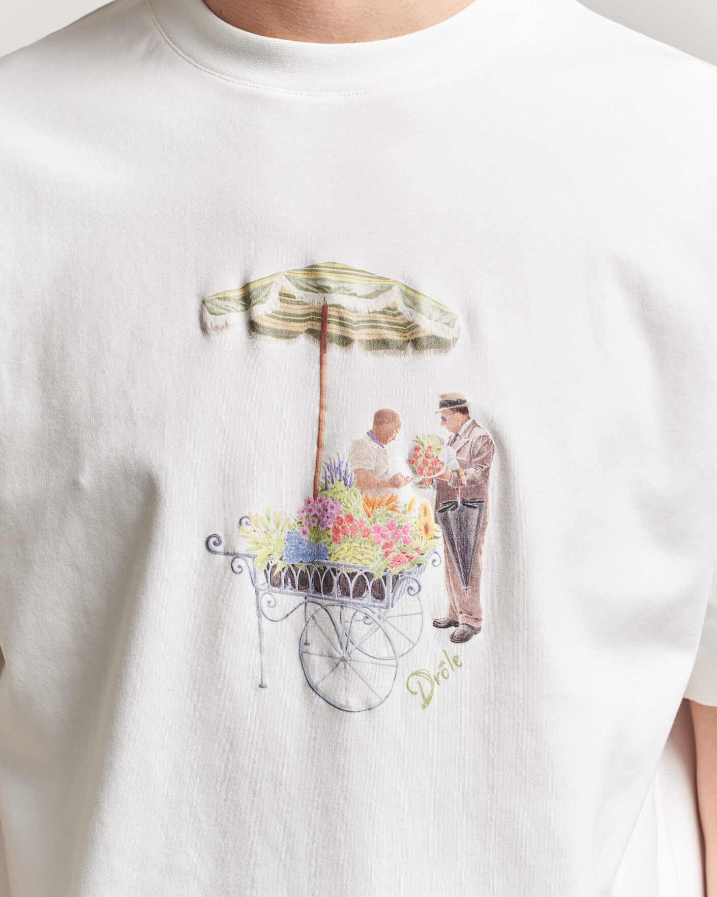 Herr | T-Shirts | Drôle de Monsieur | Fleuriste T-Shirt Off White