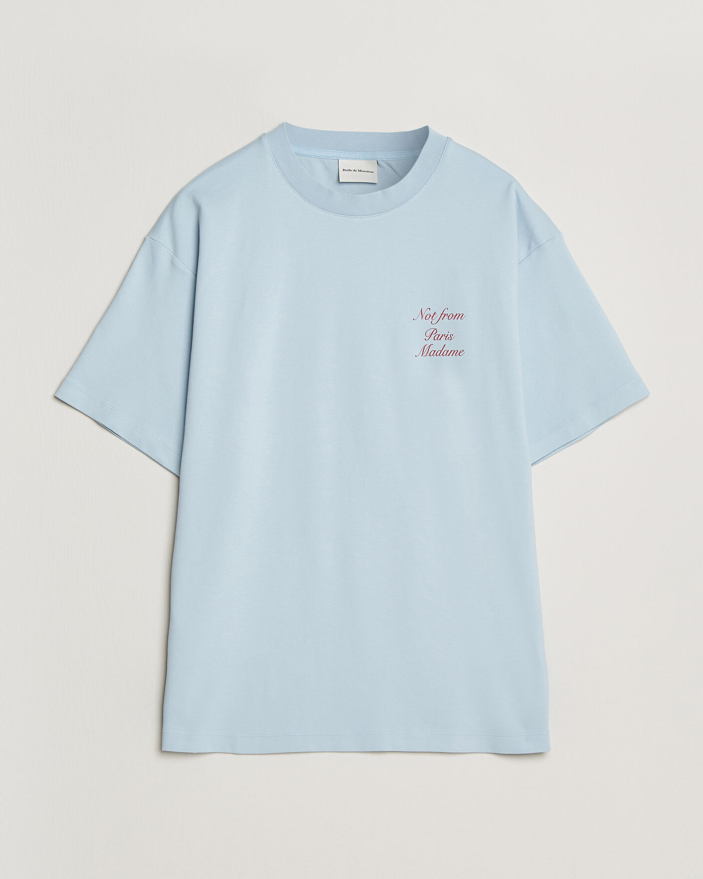 Herr | T-Shirts | Drôle de Monsieur | Slogan Cursive T-Shirt Light Blue