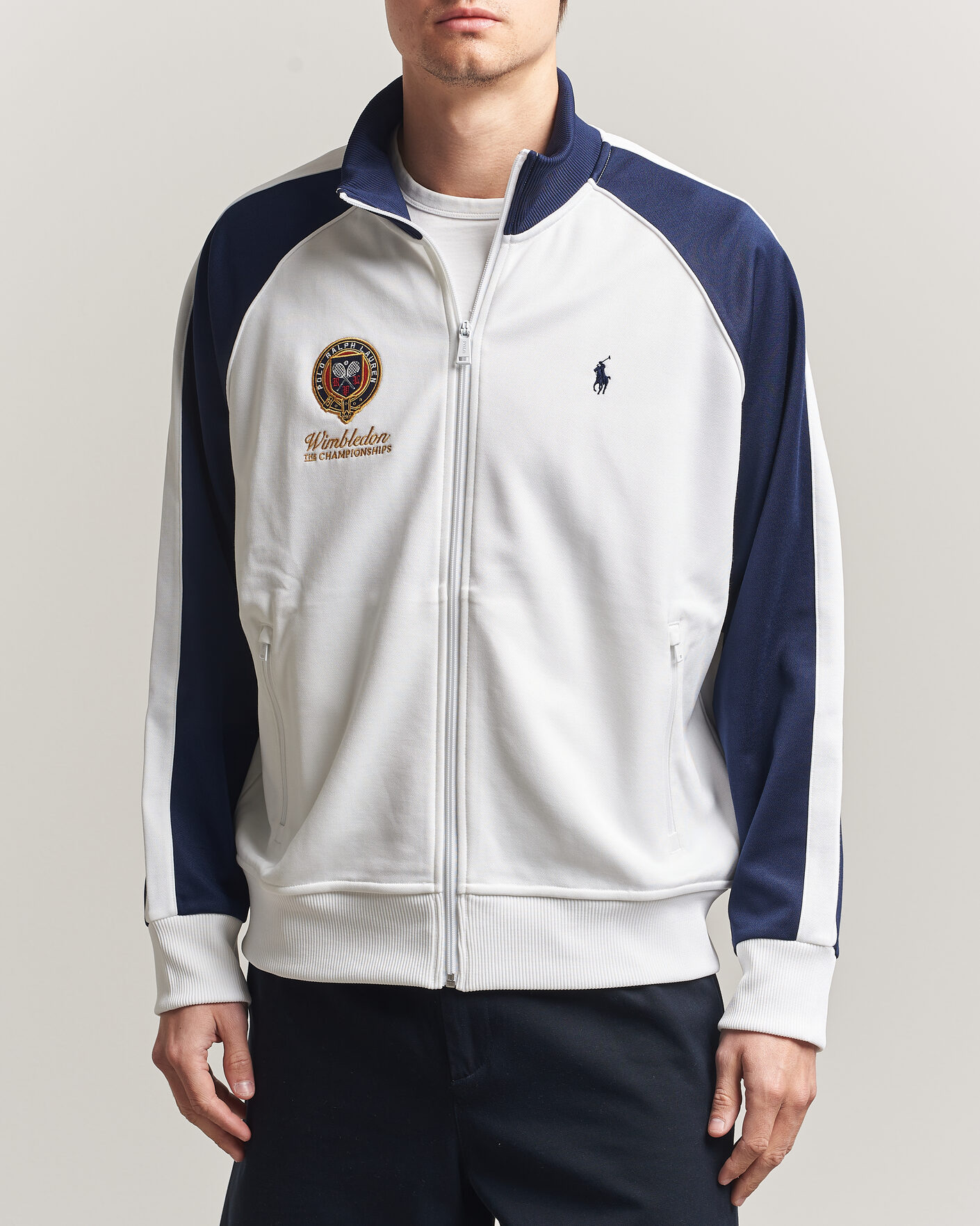 Herr | Tröjor | Polo Ralph Lauren | Full Zip Pullover Ceramic White