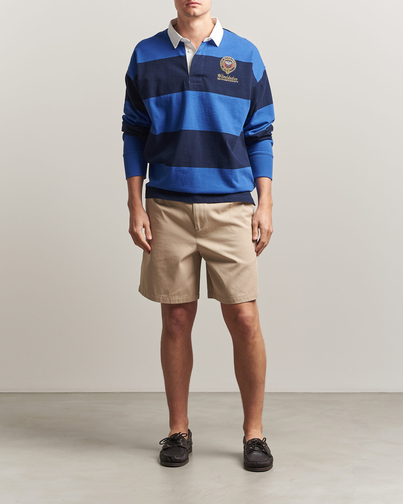 Herr | Tröjor | Polo Ralph Lauren | Striped Rugby Pullover Collegiate Blue