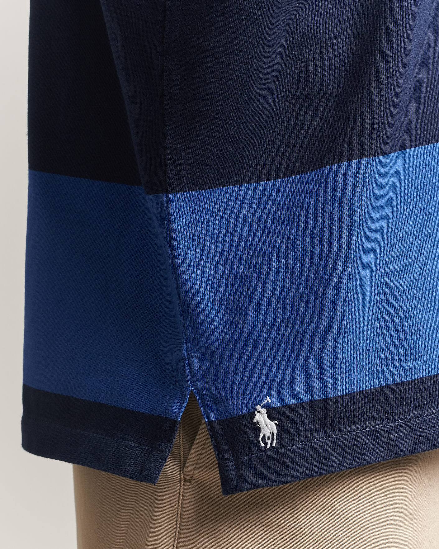 Herr | Tröjor | Polo Ralph Lauren | Striped Rugby Pullover Collegiate Blue