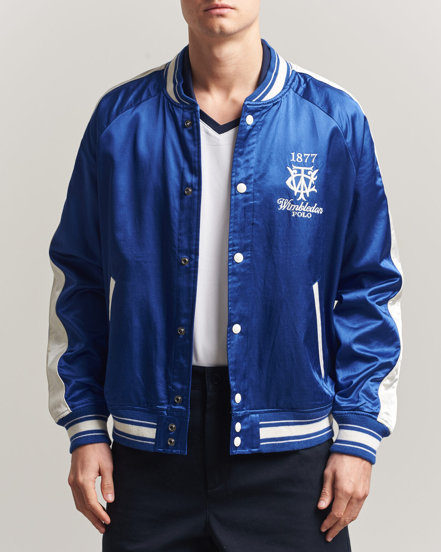 Herr | Jackor | Polo Ralph Lauren | Championship Bomber Jacket Graphic Royal/White