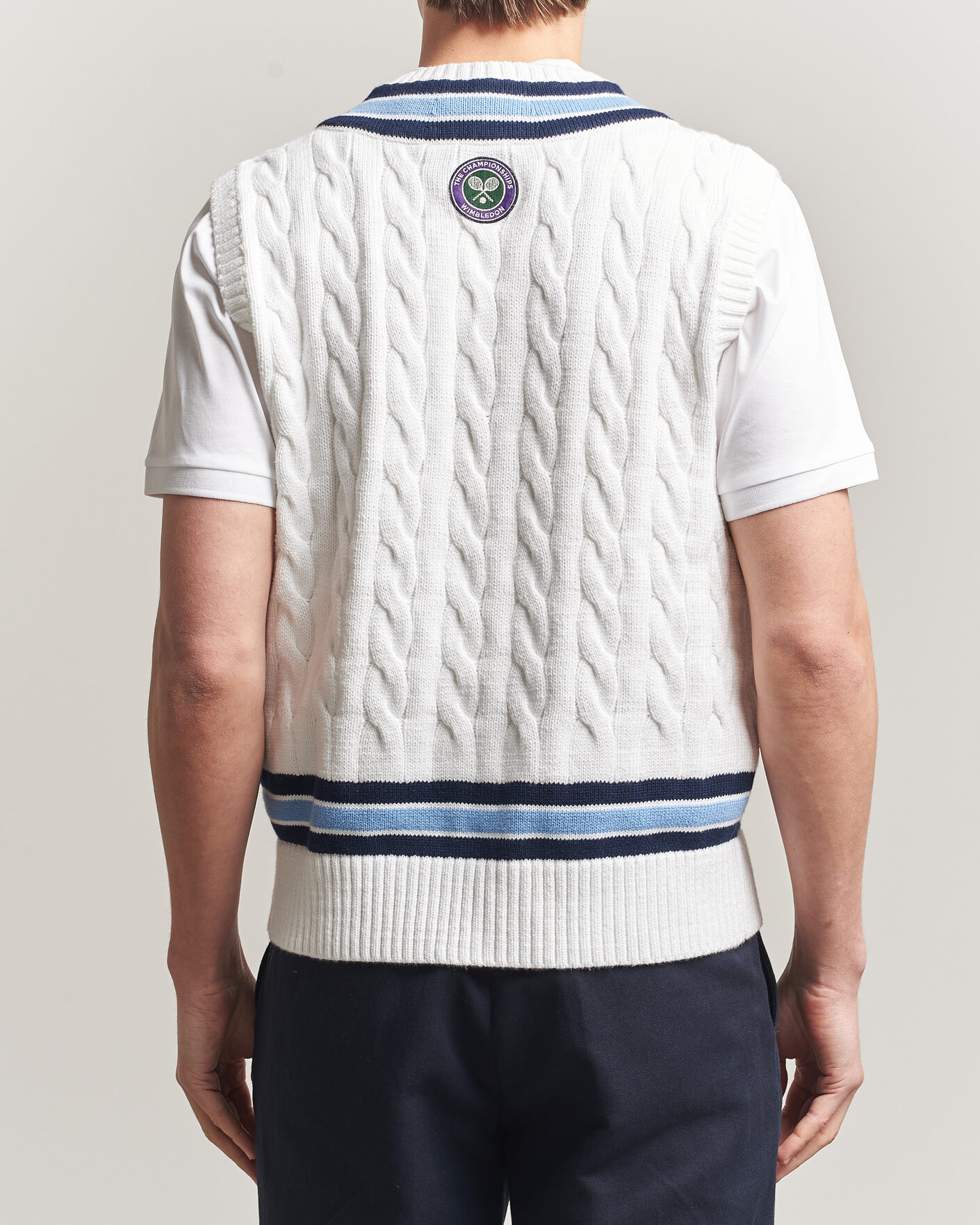 Herr | Tröjor | Polo Ralph Lauren | Cotton Cable Vest Cream Combo