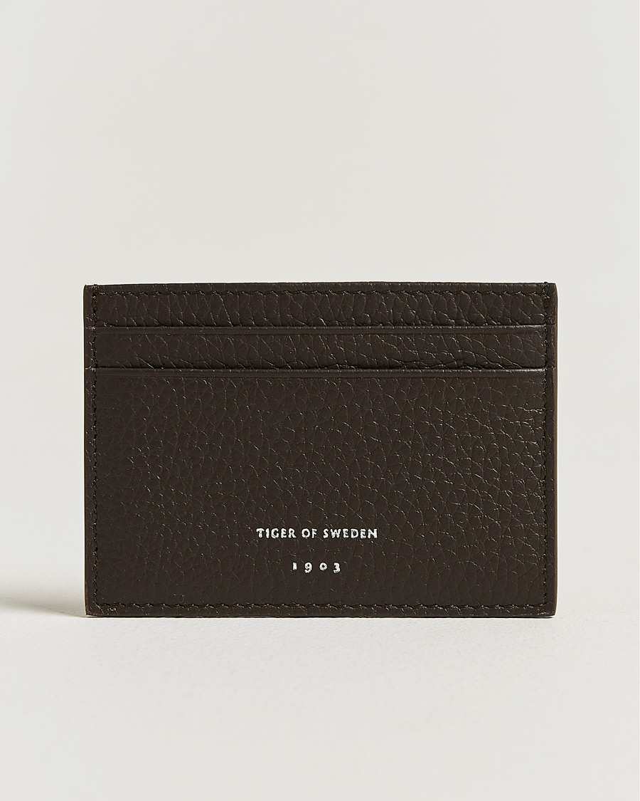 Herr | Plånböcker | Tiger of Sweden | Wharf Leather Card Holder Dark Brown