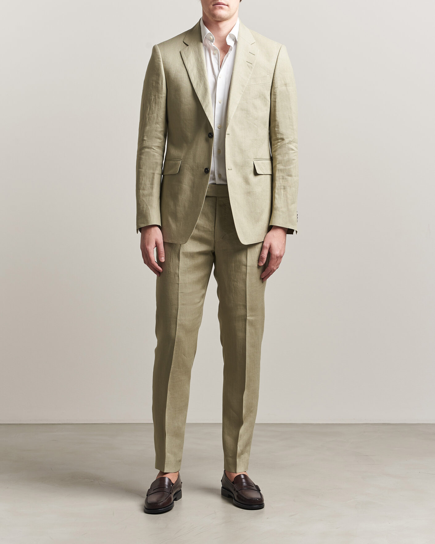 Herr | Byxor | Tiger of Sweden | Tenuta Linen Suit Trousers Mole