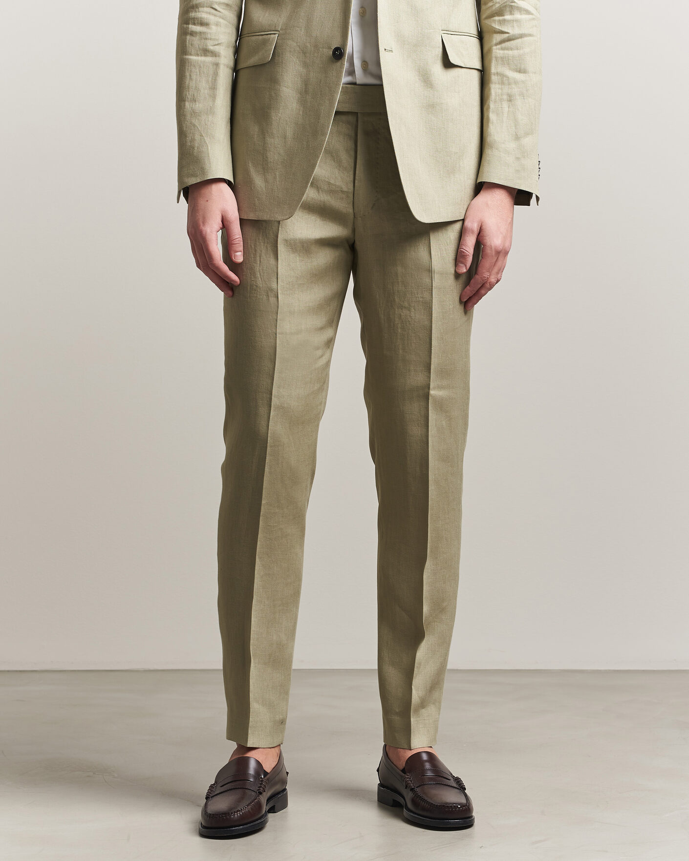 Herr | Byxor | Tiger of Sweden | Tenuta Linen Suit Trousers Mole