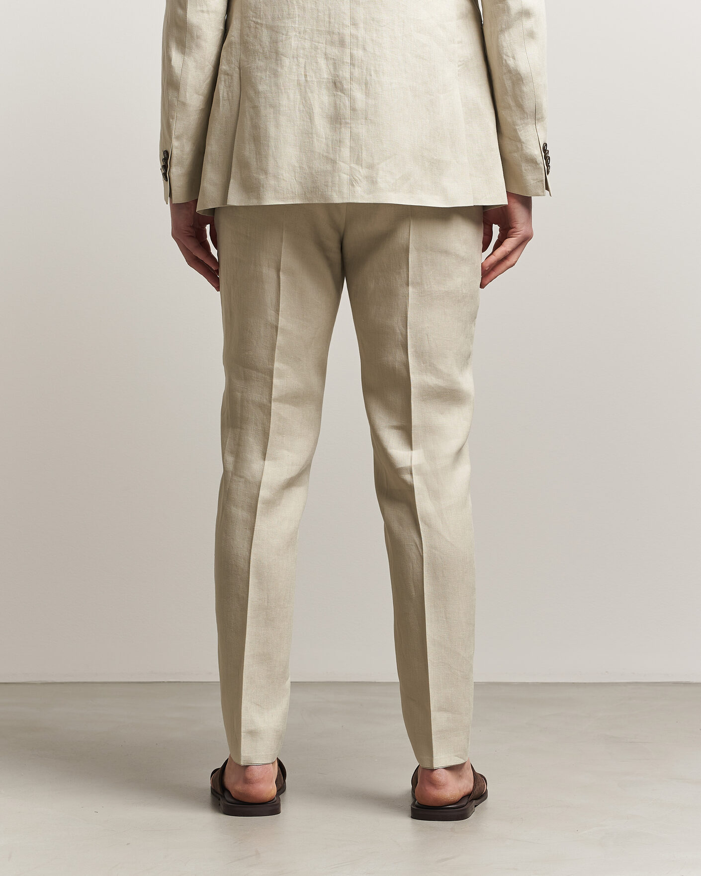 Herr | Byxor | Tiger of Sweden | Tenuta Linen Suit Trousers Cream Sand